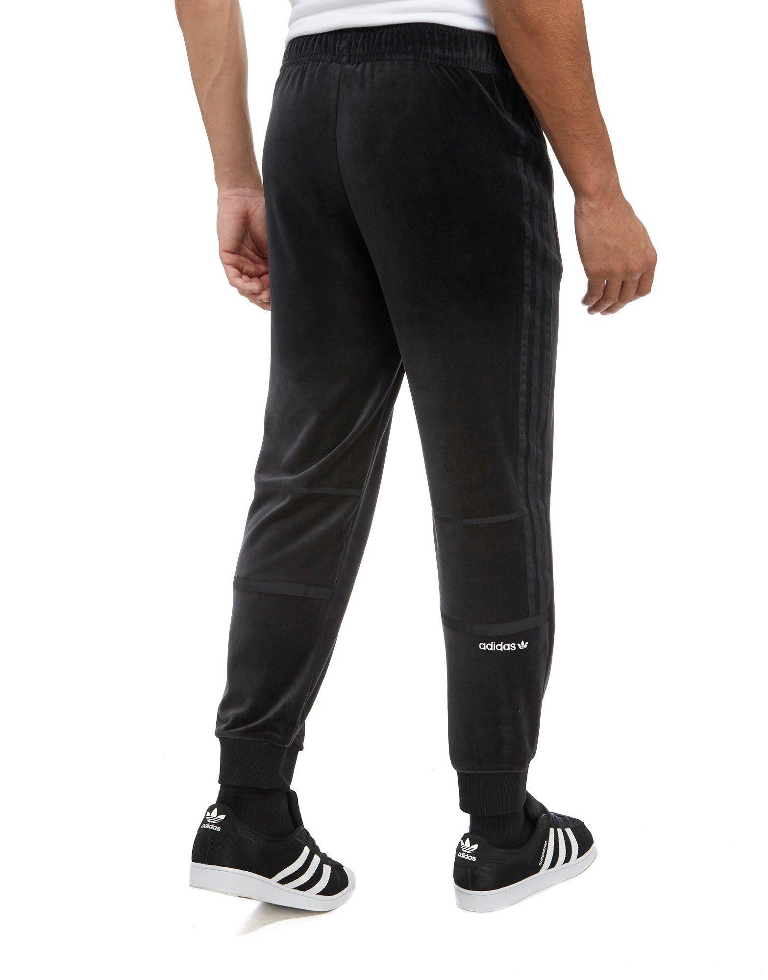 adidas Originals Cotton Challenger Velour Track Joggers in Black for ...