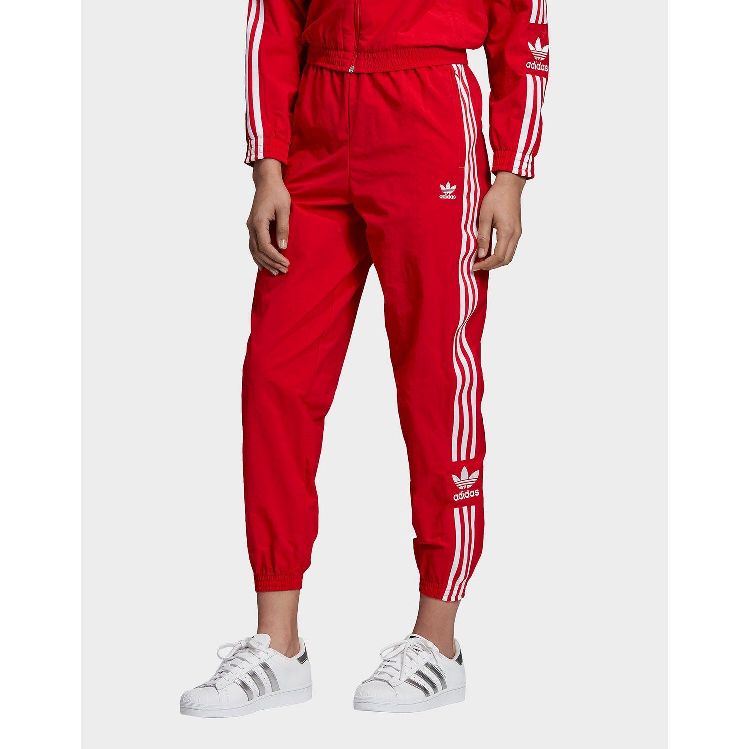 adidas red tracksuit bottoms