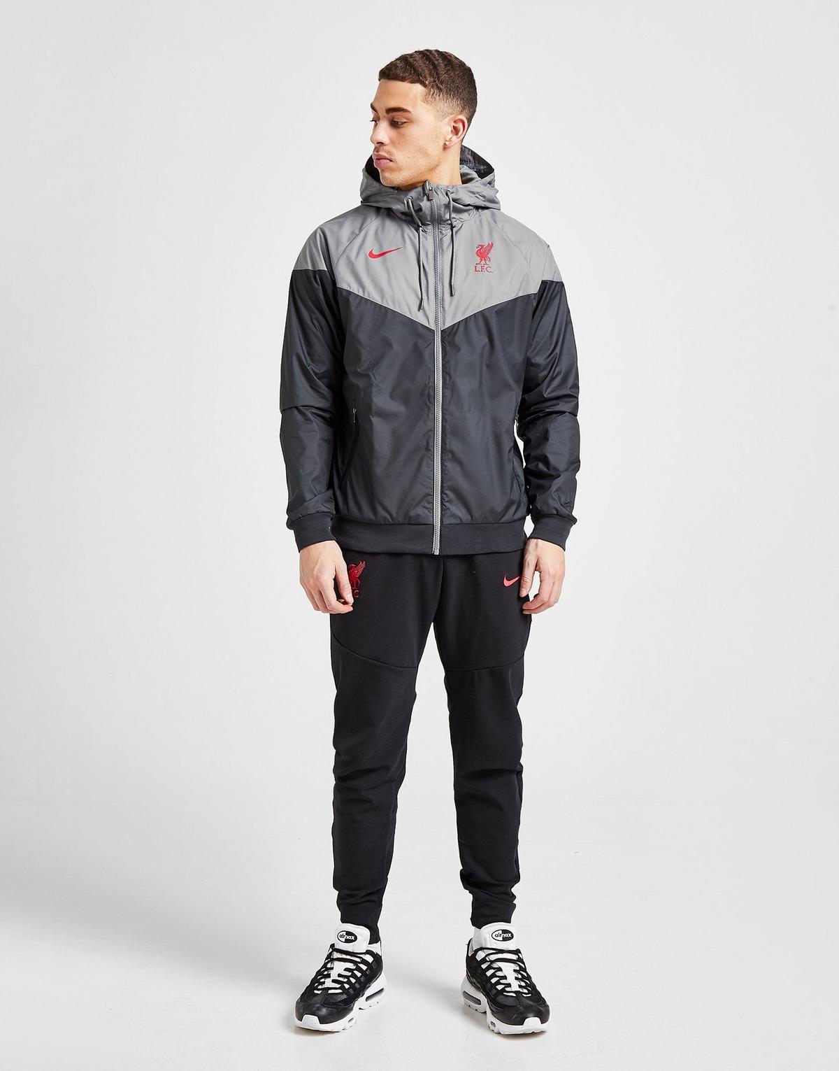 Nike Synthetic Liverpool Fc Windrunner Jacket in Gray for Men - Lyst