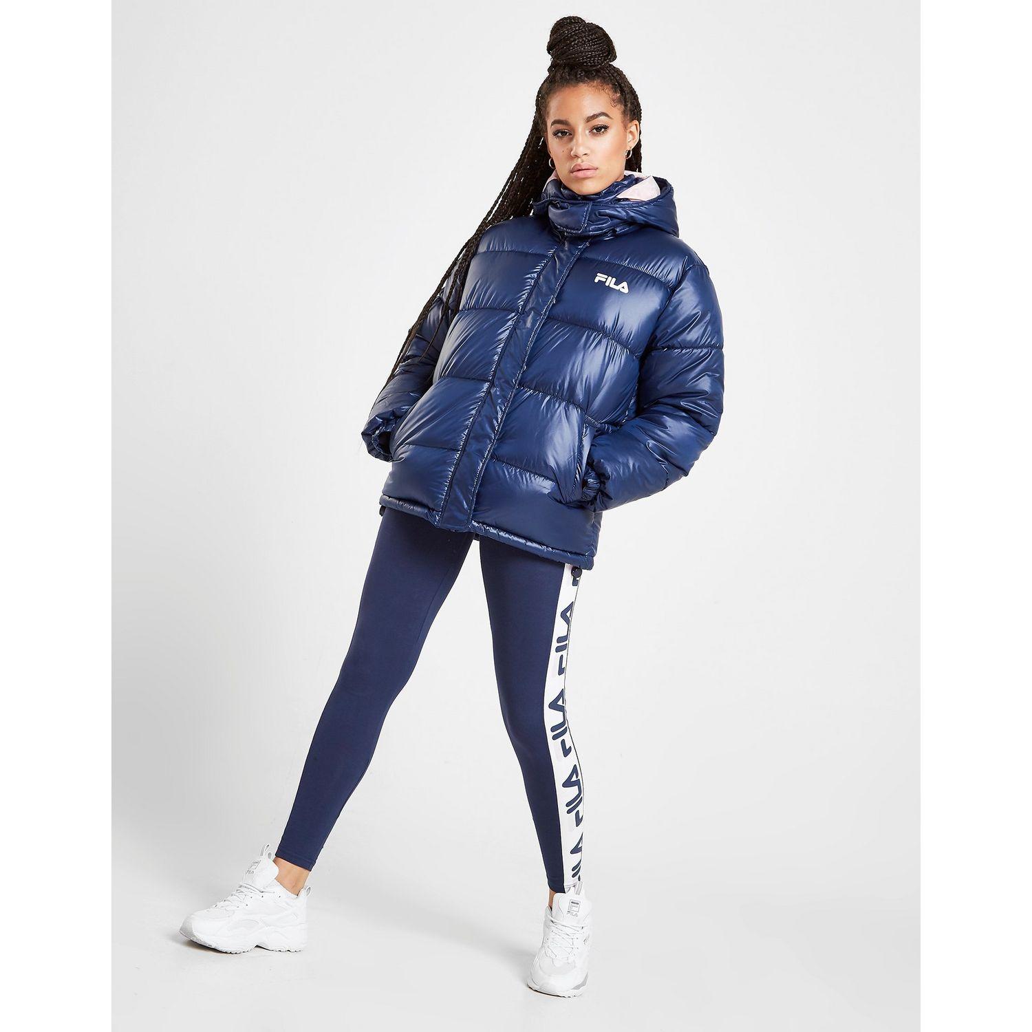 fila padded jacket with logo tape detail