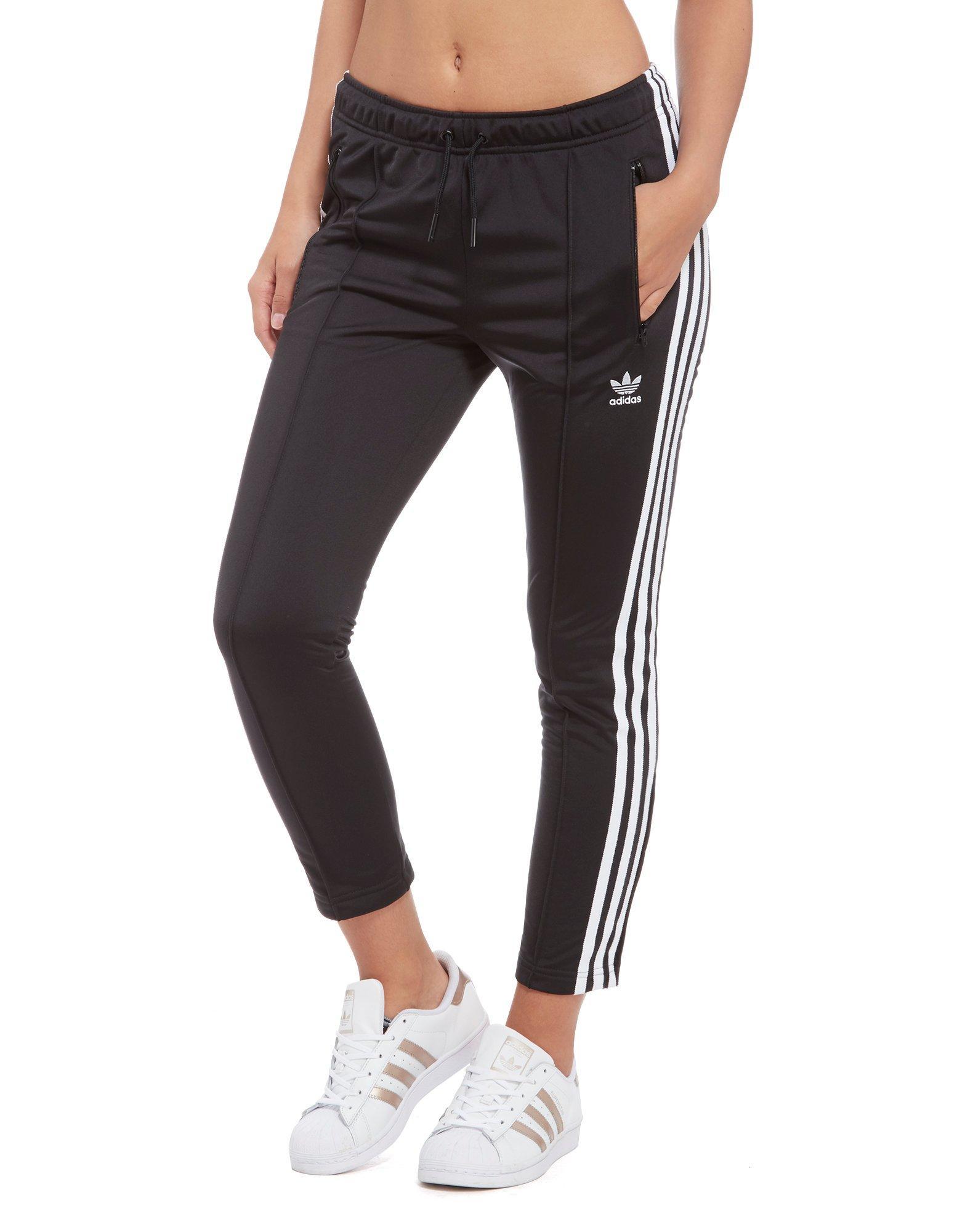 adidas cigarette pants black