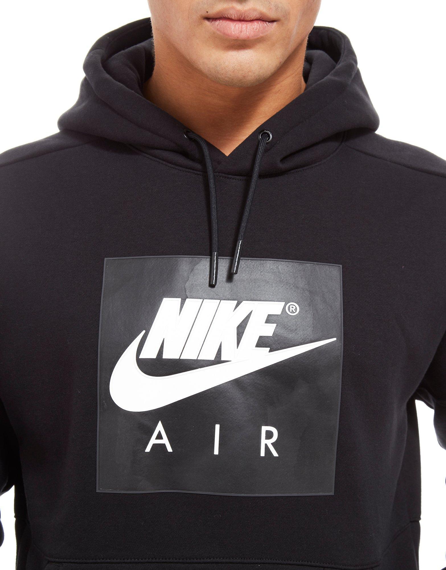 Nike Cotton Air Overhead Colourblock Hoodie in Black for Men - Lyst
