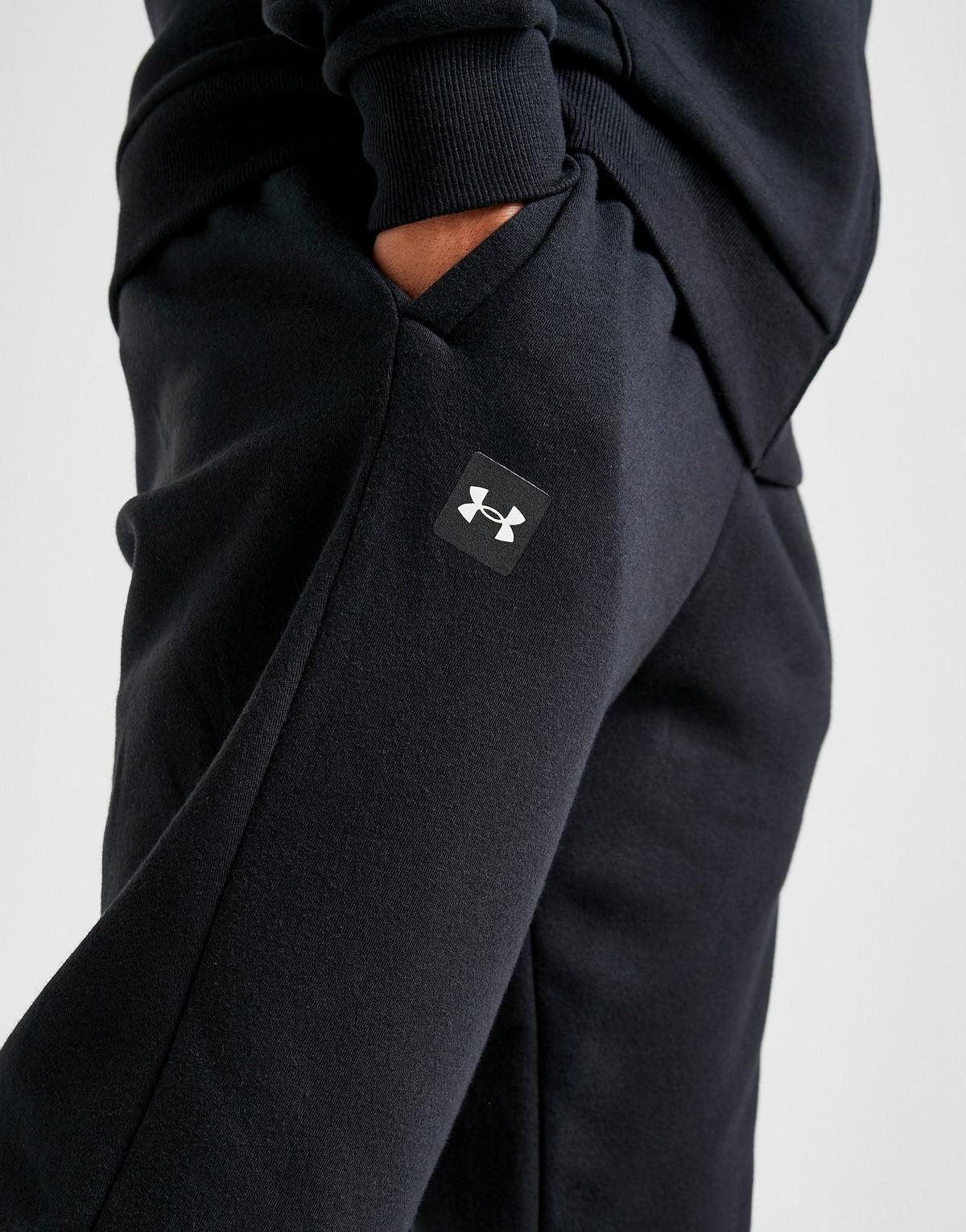 black fleece track pants