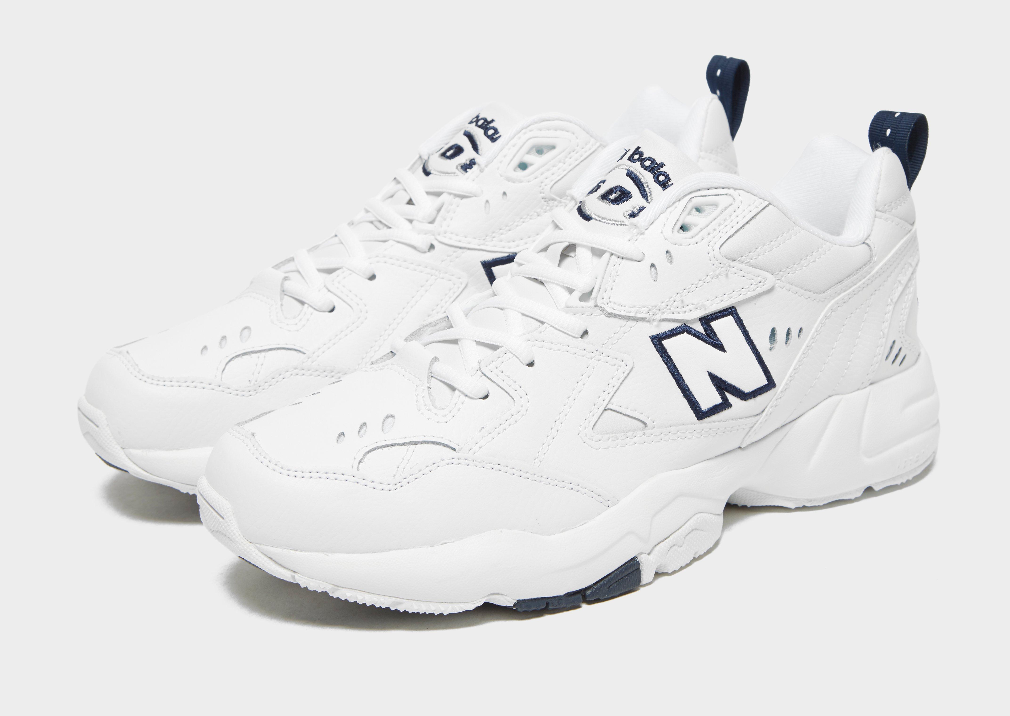New Balance Leather 608 in White/Blue (White) for Men - Lyst