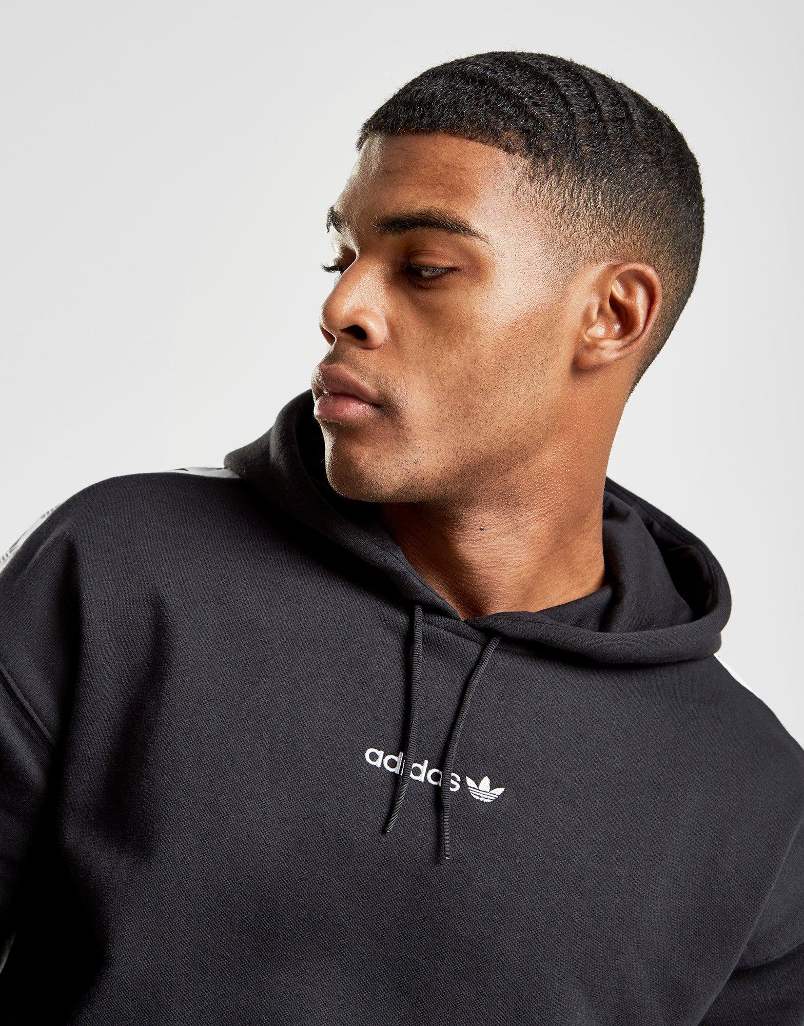 adidas originals tape fleece overhead hoodie