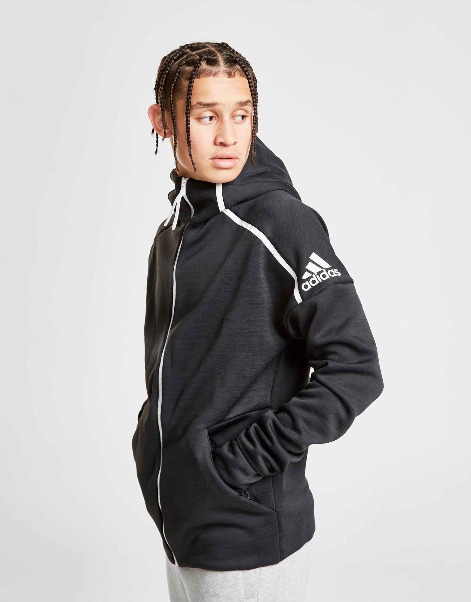 Adidas Synthetic Z N E Snap Full Zip Hoodie In Black White Black For Men Lyst Adidas Synthetic Z N E Snap Full Zip Hoodie In Black White Black For Men Lyst