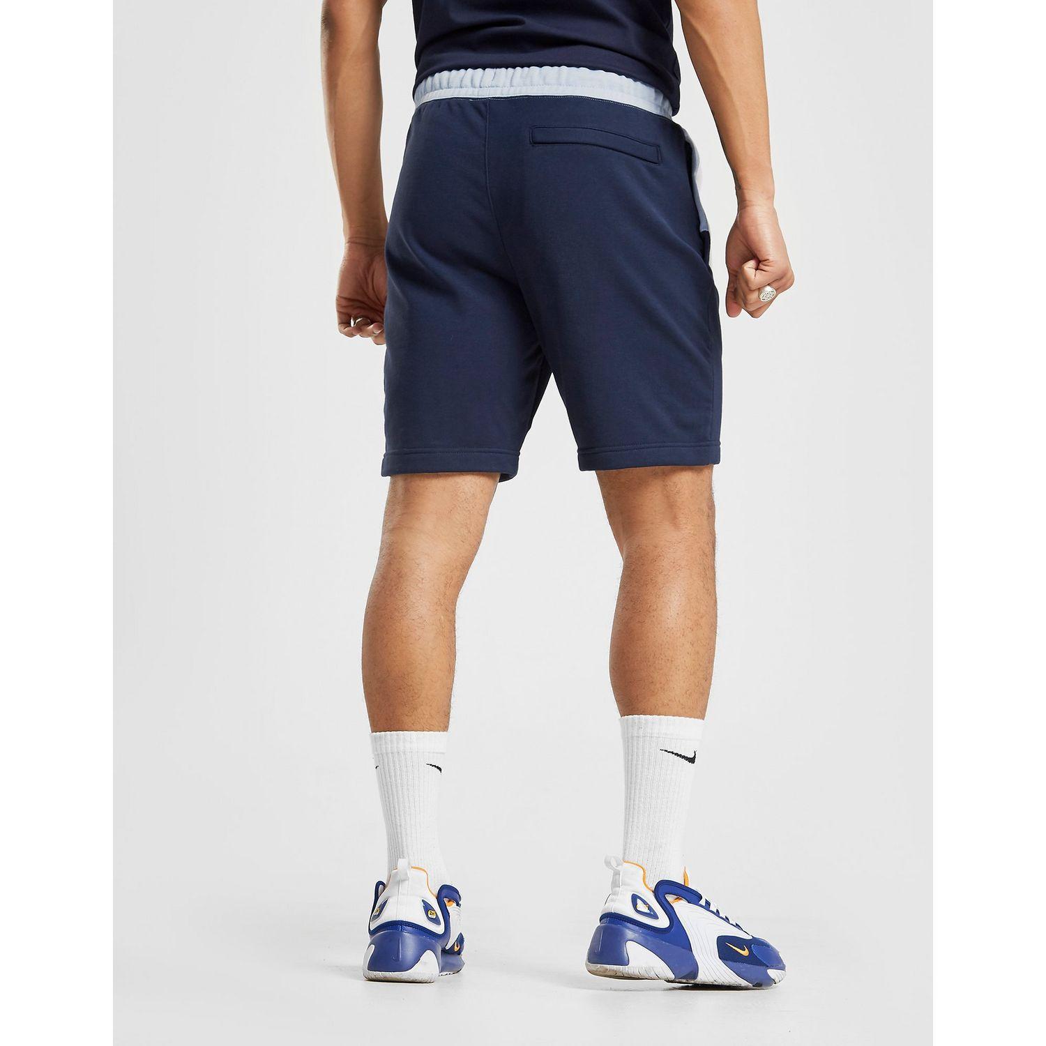 blue nike fleece shorts