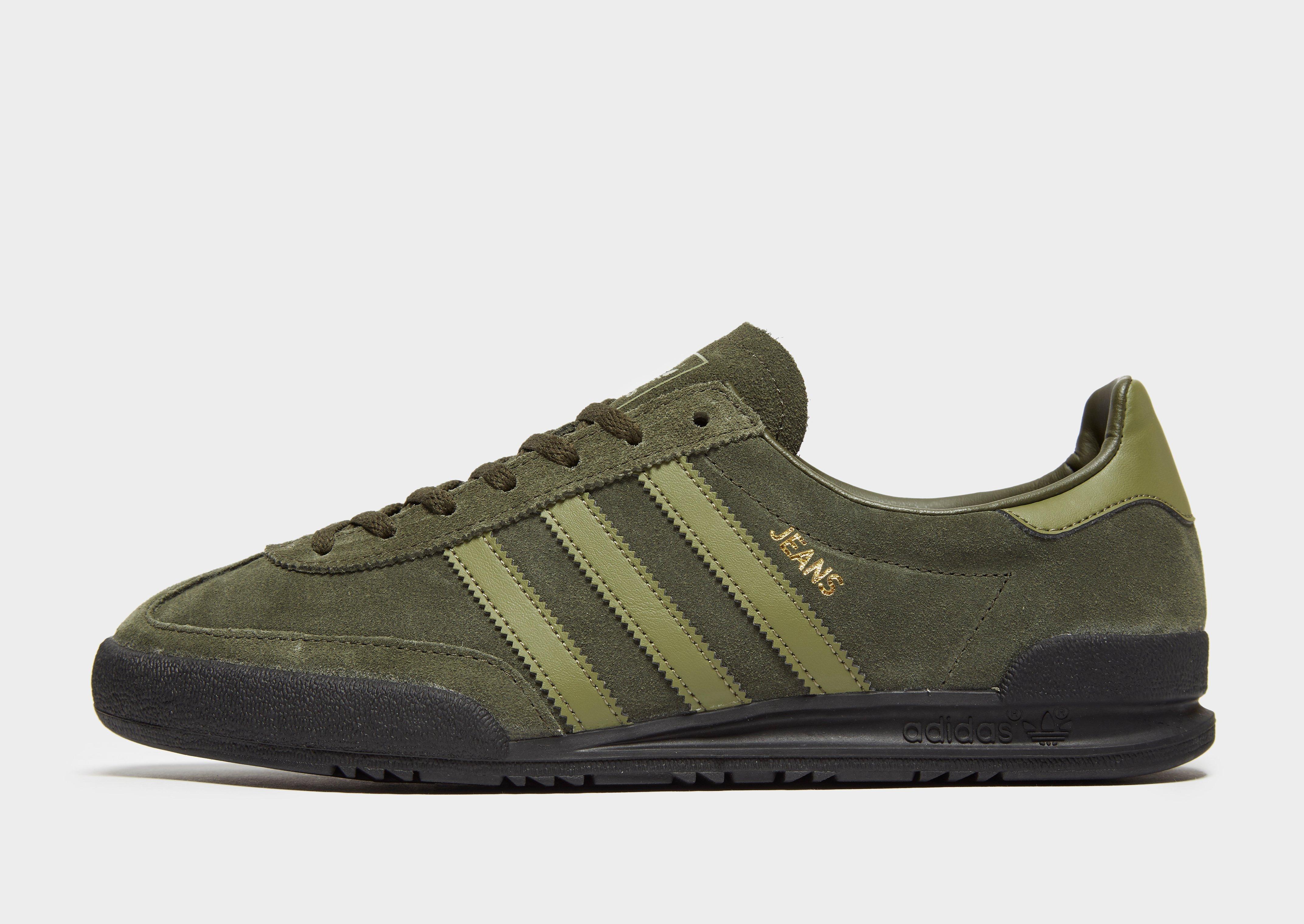 adidas green jeans trainers