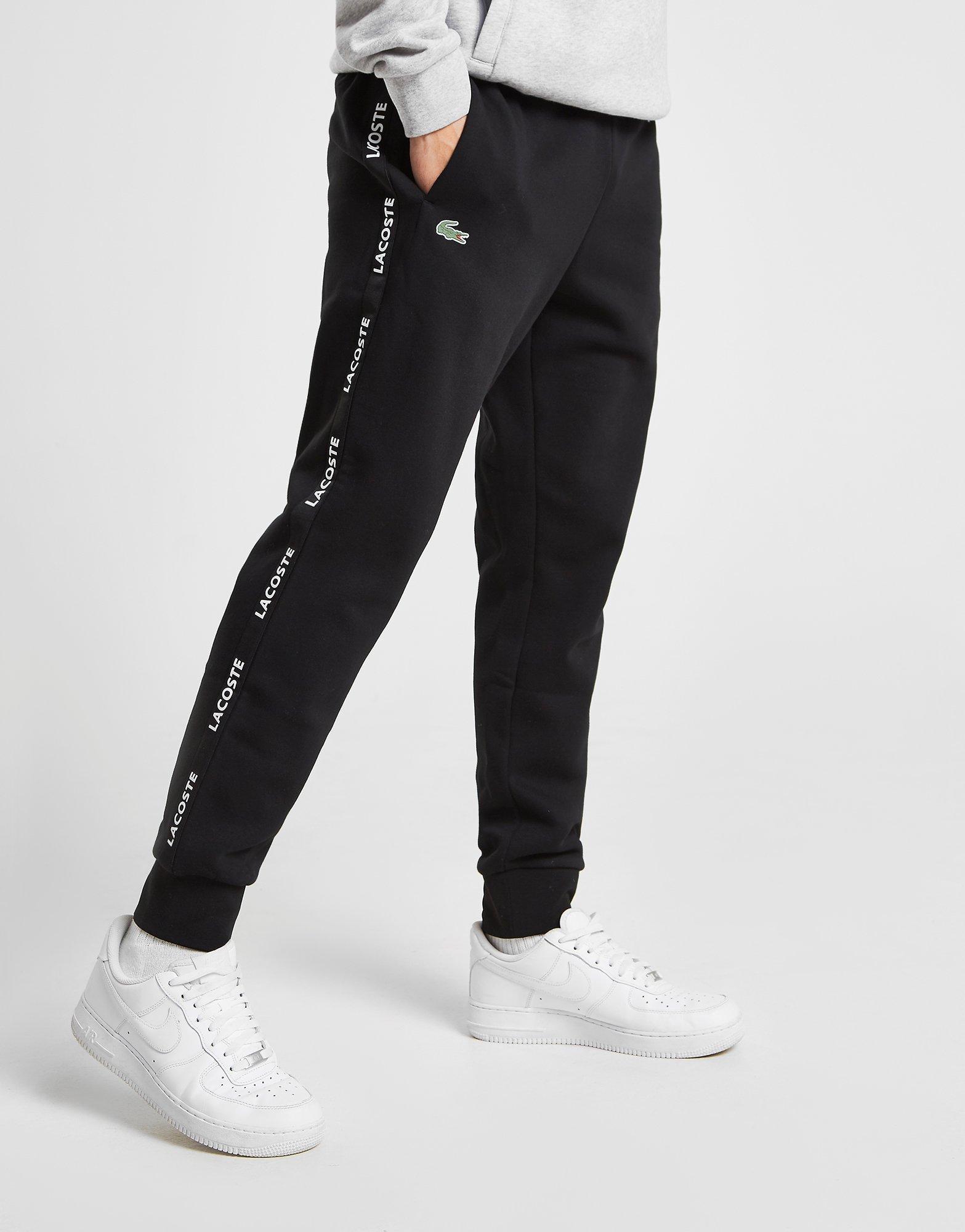 lacoste black track pants