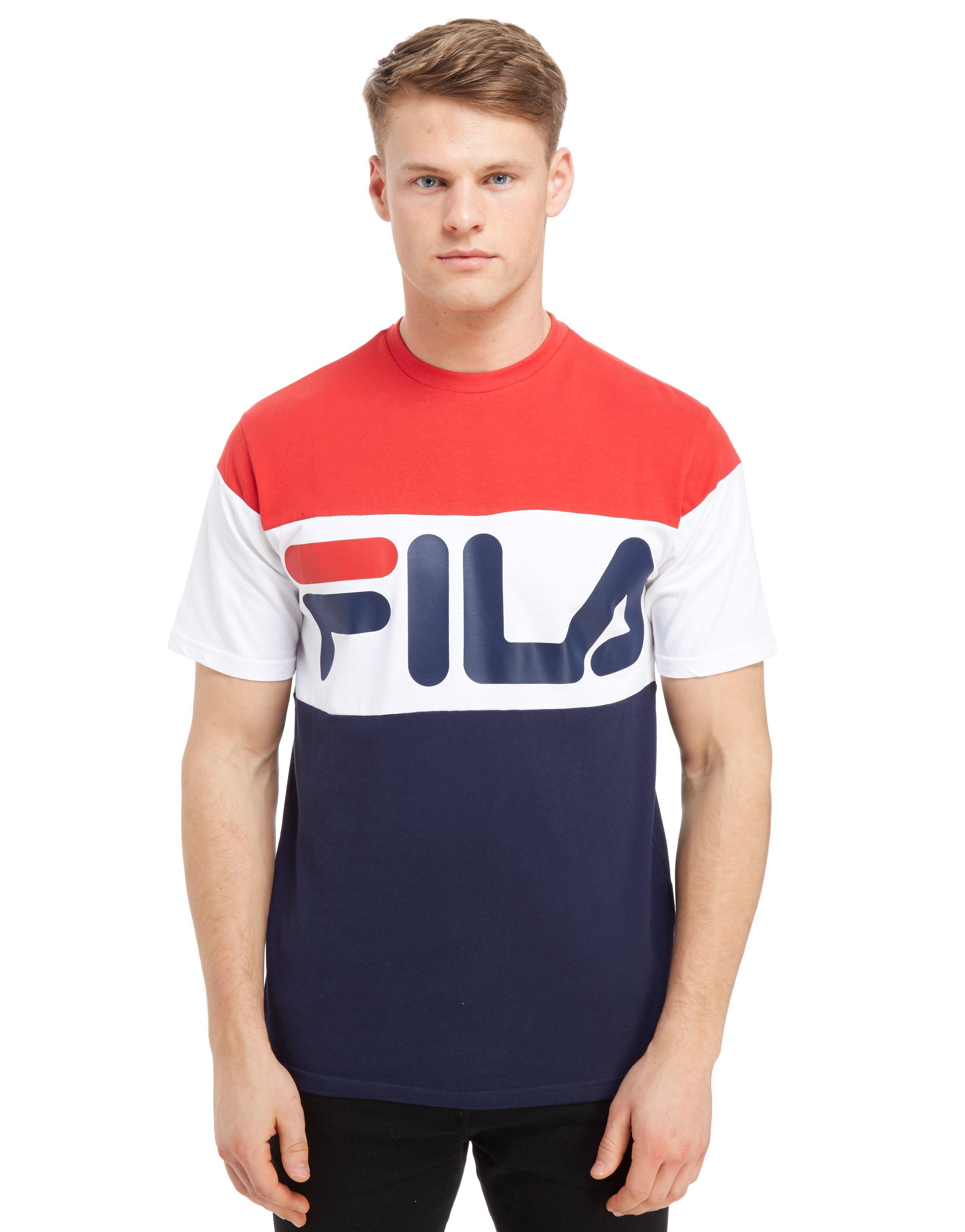navy blue fila t shirt