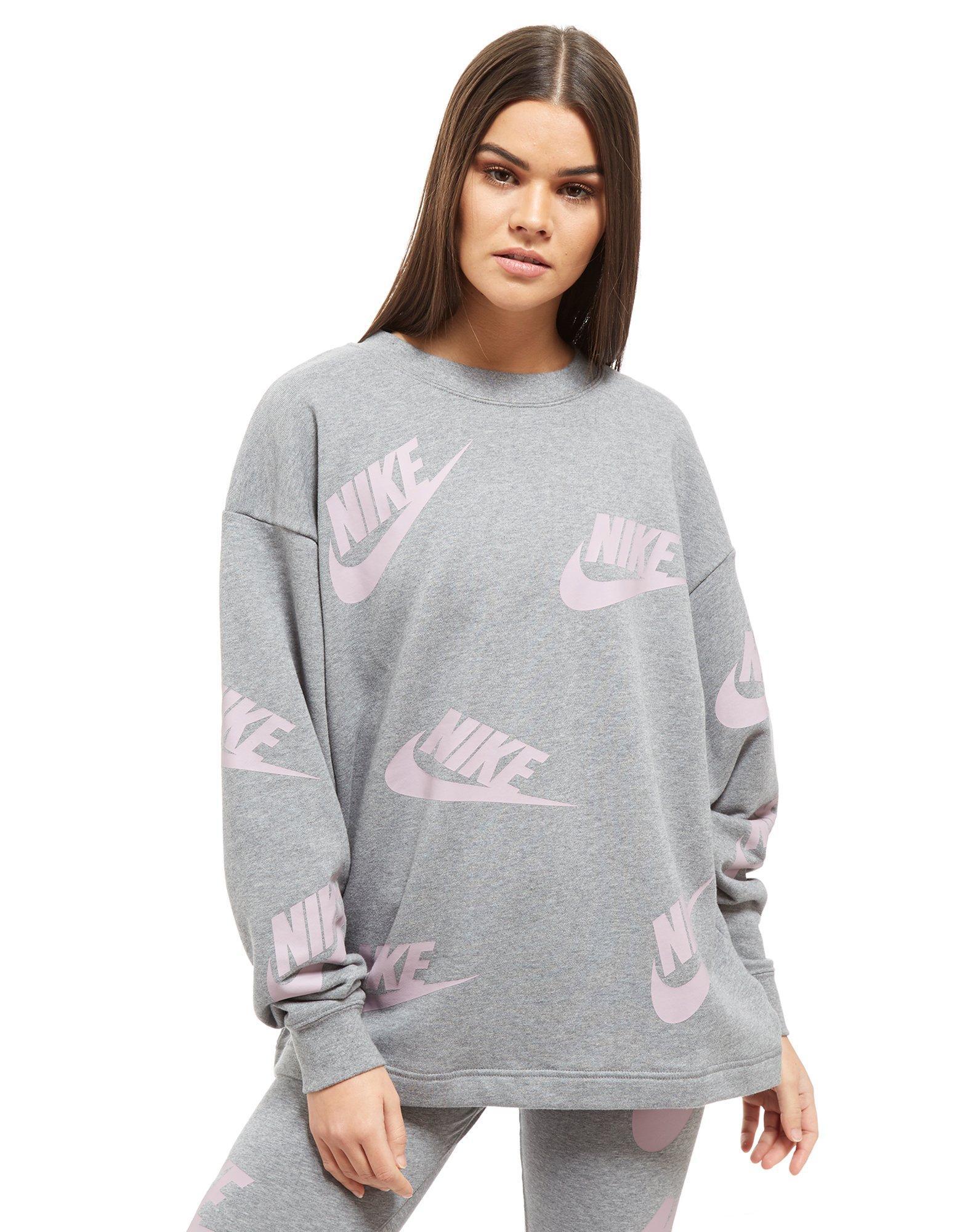 women's nike all over print sweatshirt