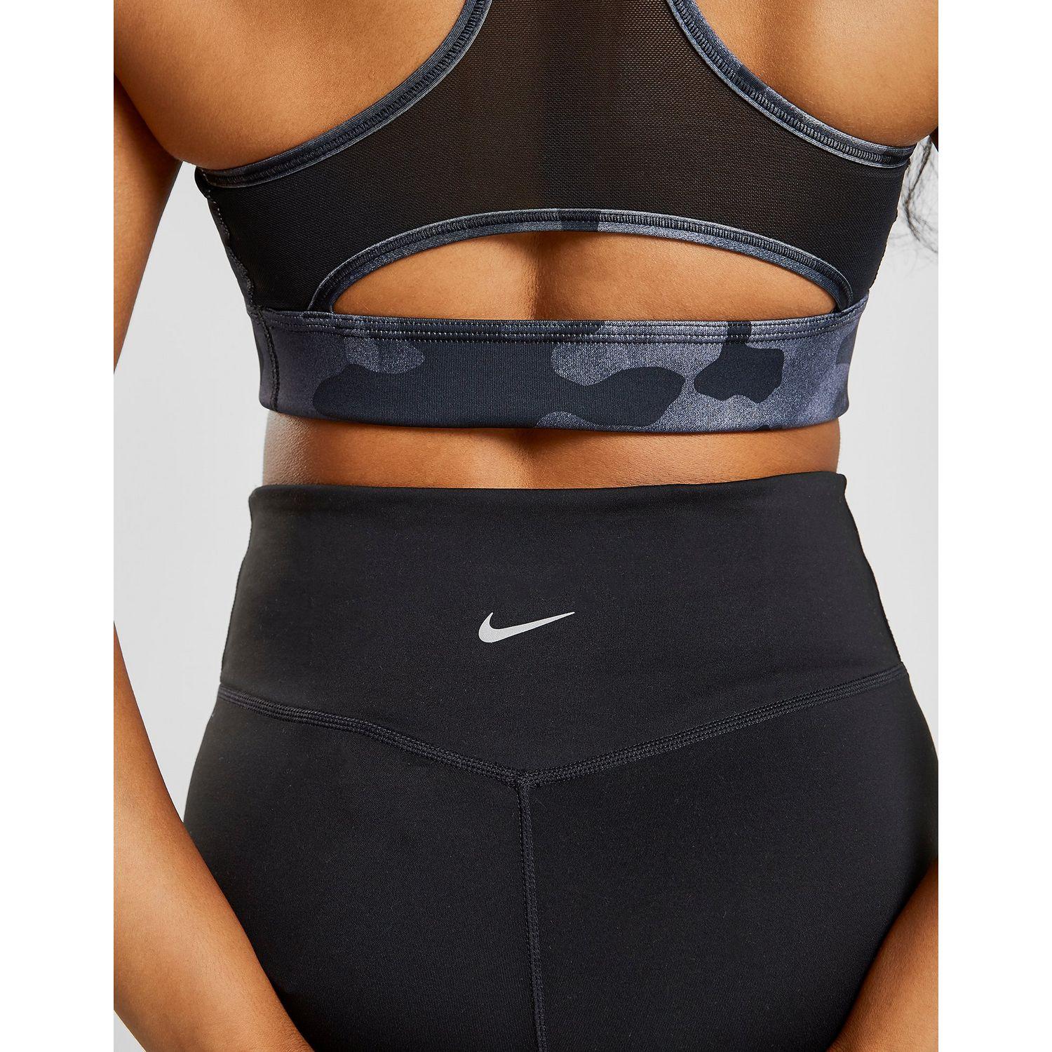 Nike Synthetic Training All Over Camo Print Halterneck Sports Bra - Lyst