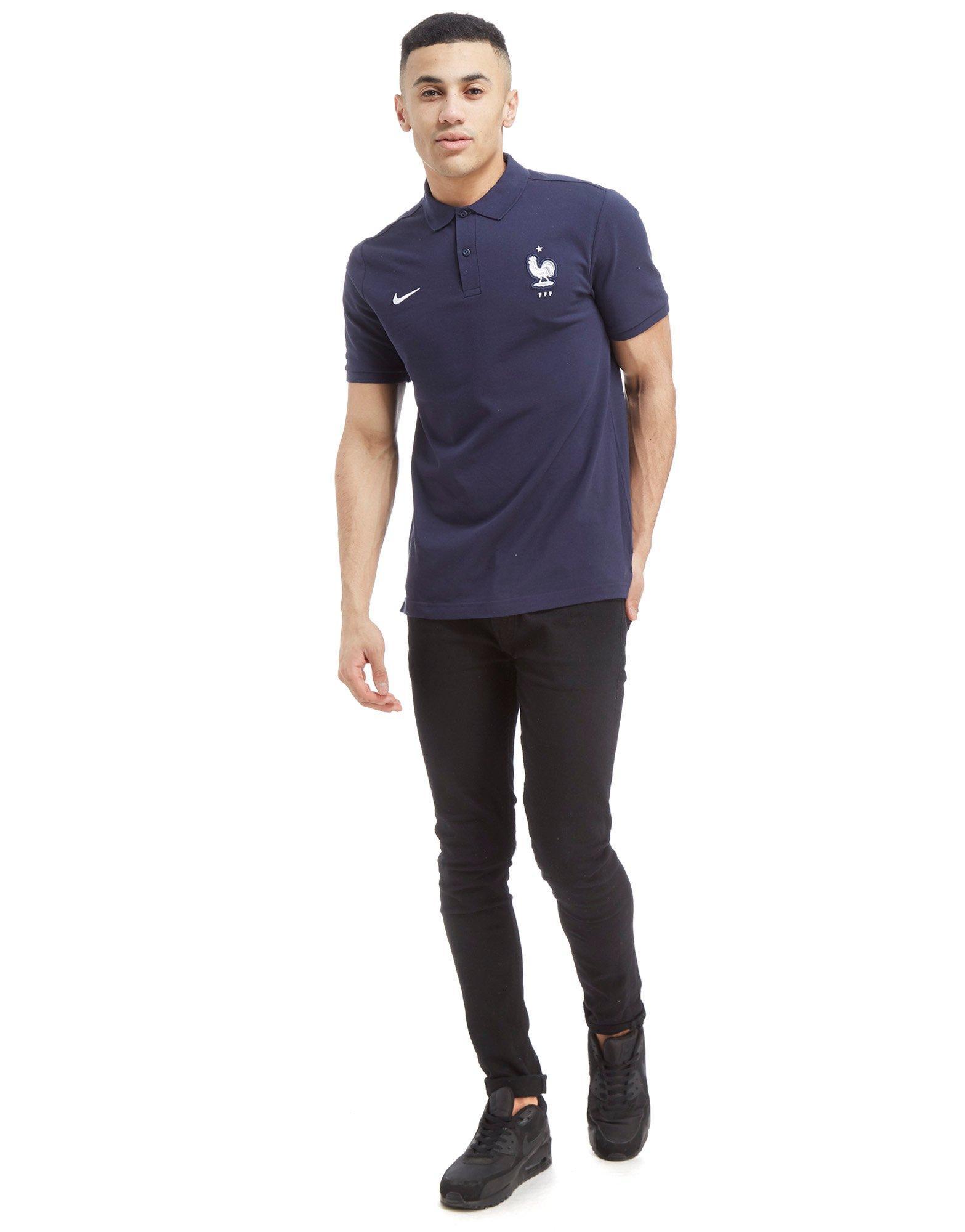 navy nike polo