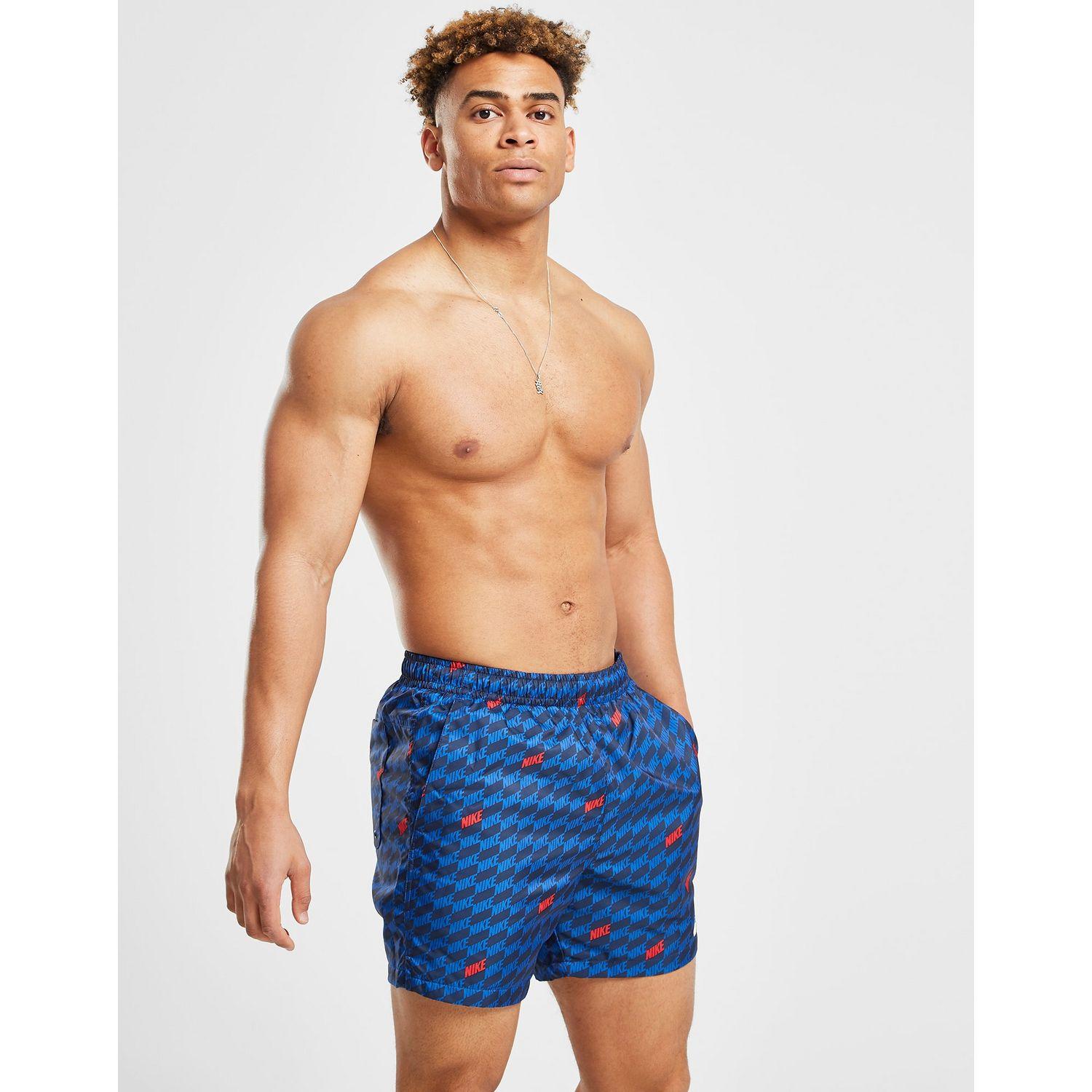nike hybrid all over print swim shorts