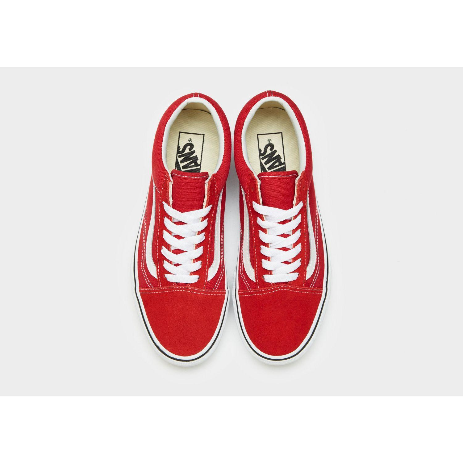 vans old skool platform red