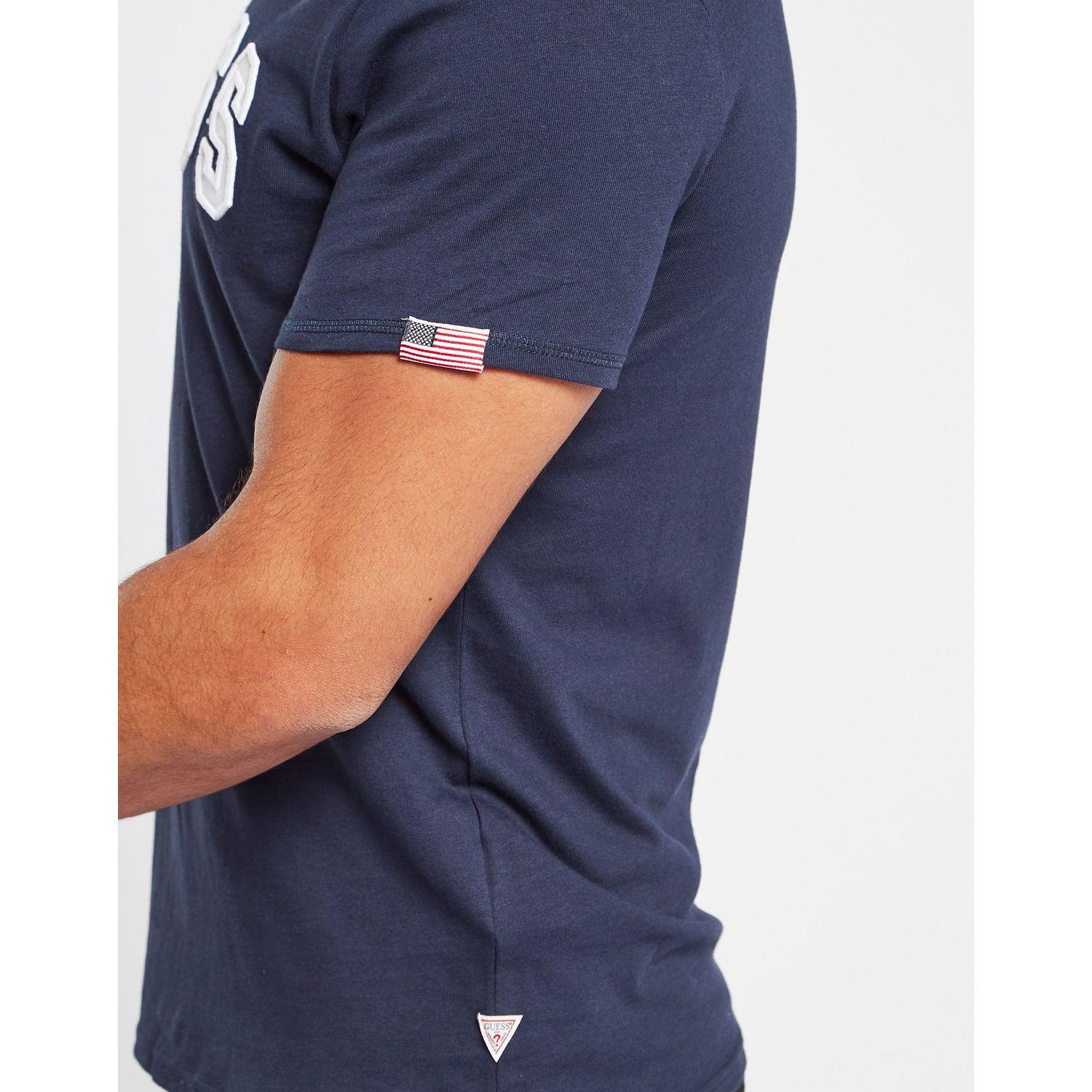 royal blue guess shirt
