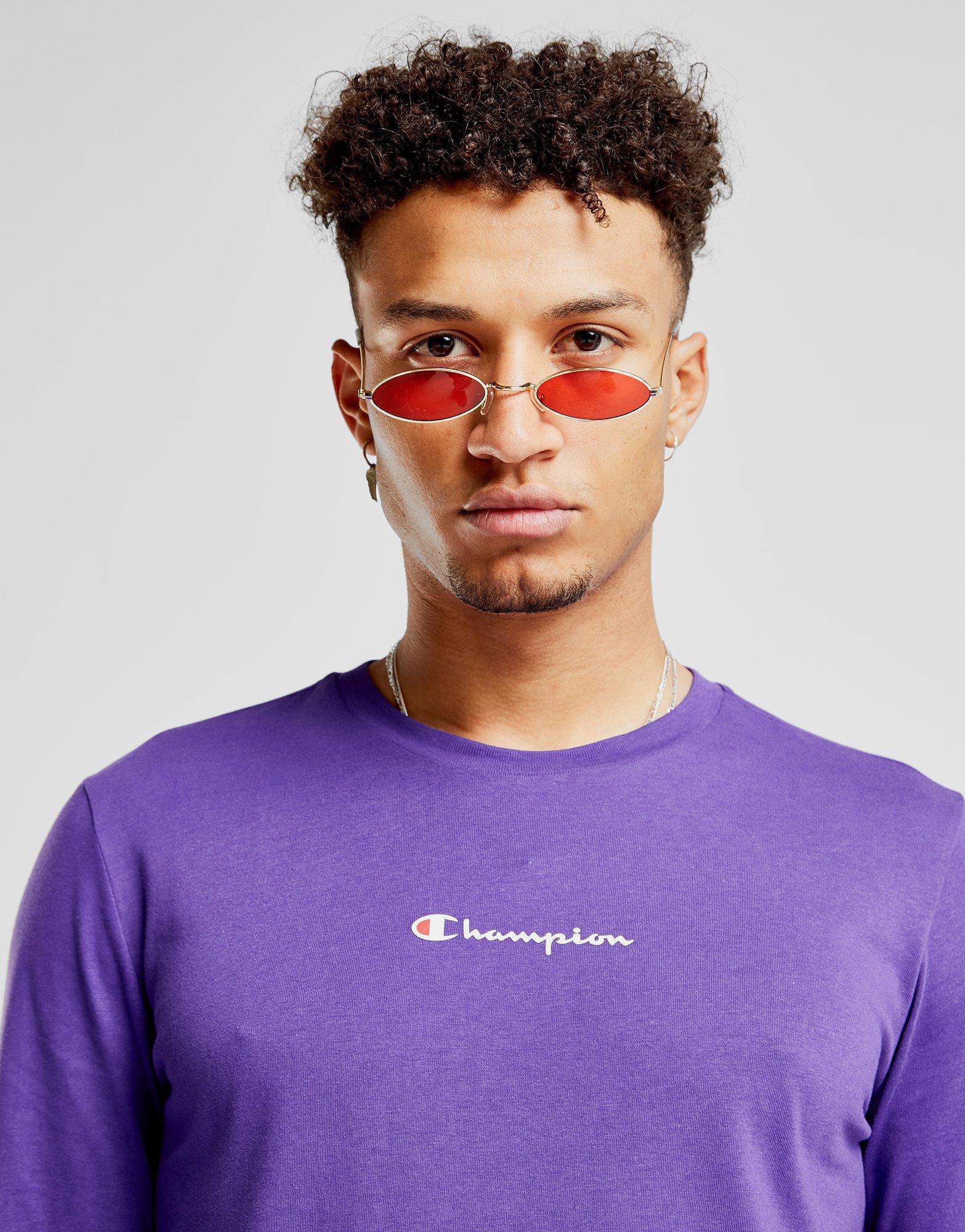champion long sleeve purple