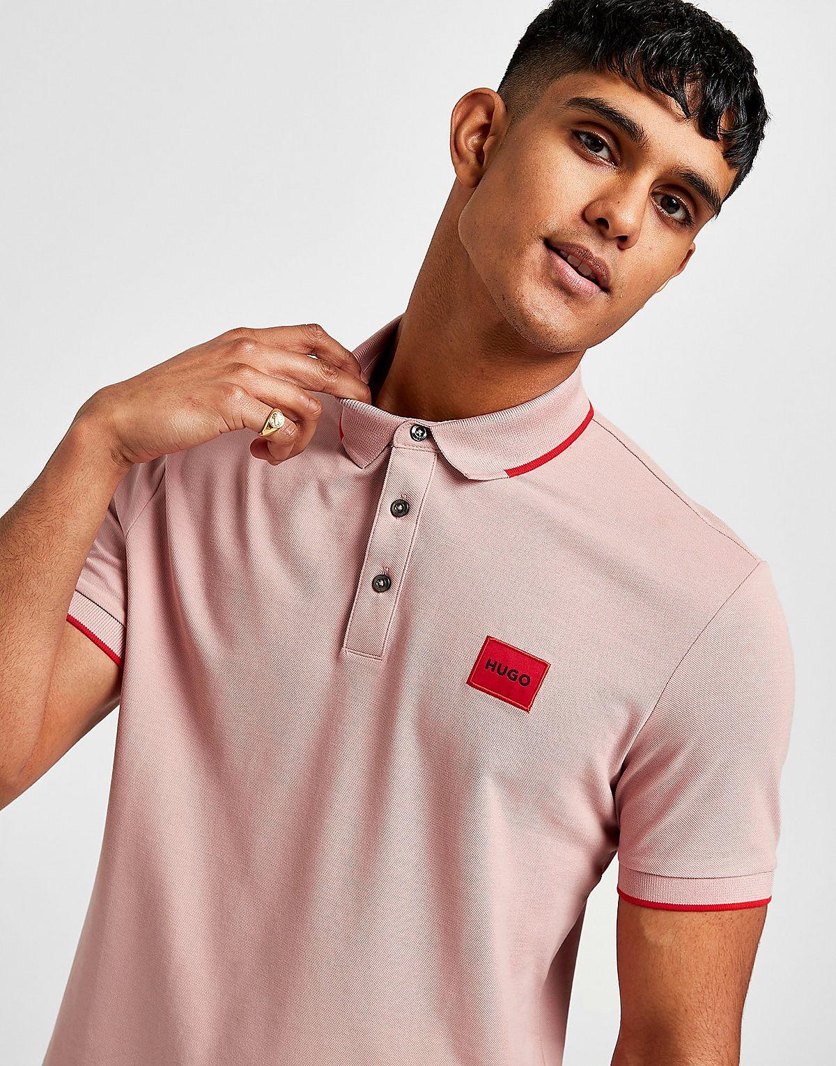 HUGO Derosino Tip Polo Shirt in Pink for Men | Lyst UK