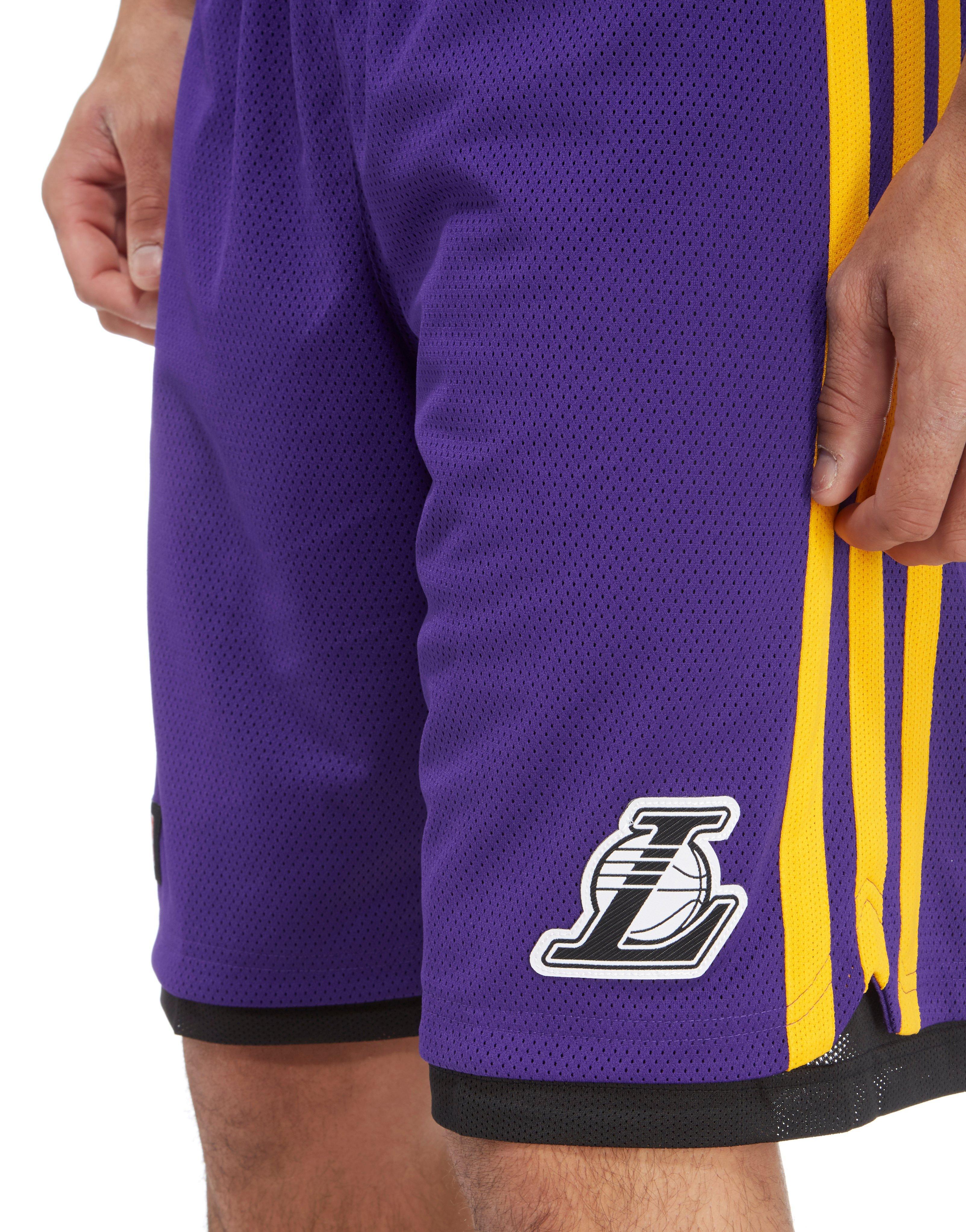 adidas Synthetic Hoops Los Angeles Lakers Shorts in Purple for Men - Lyst