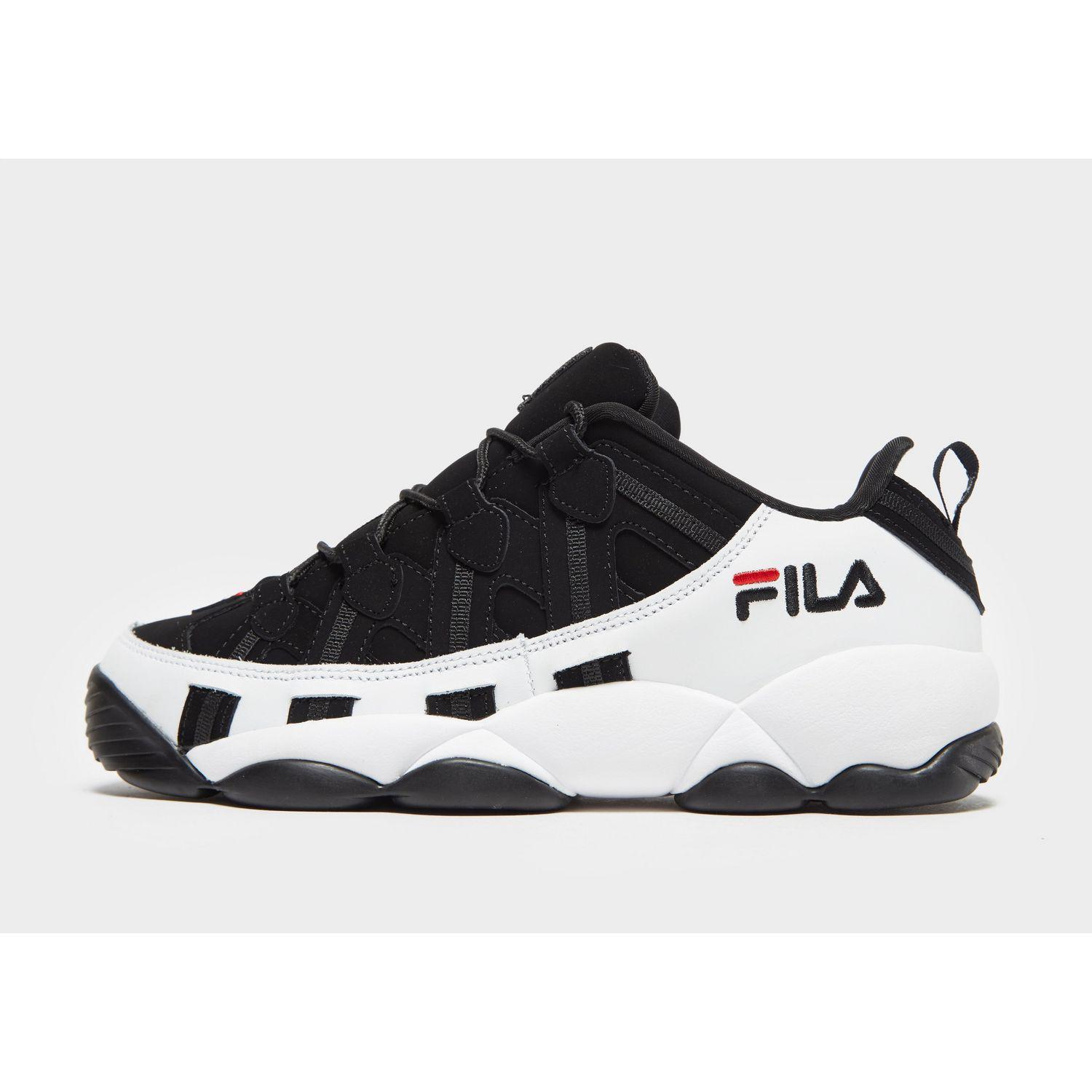 fila spaghetti black white