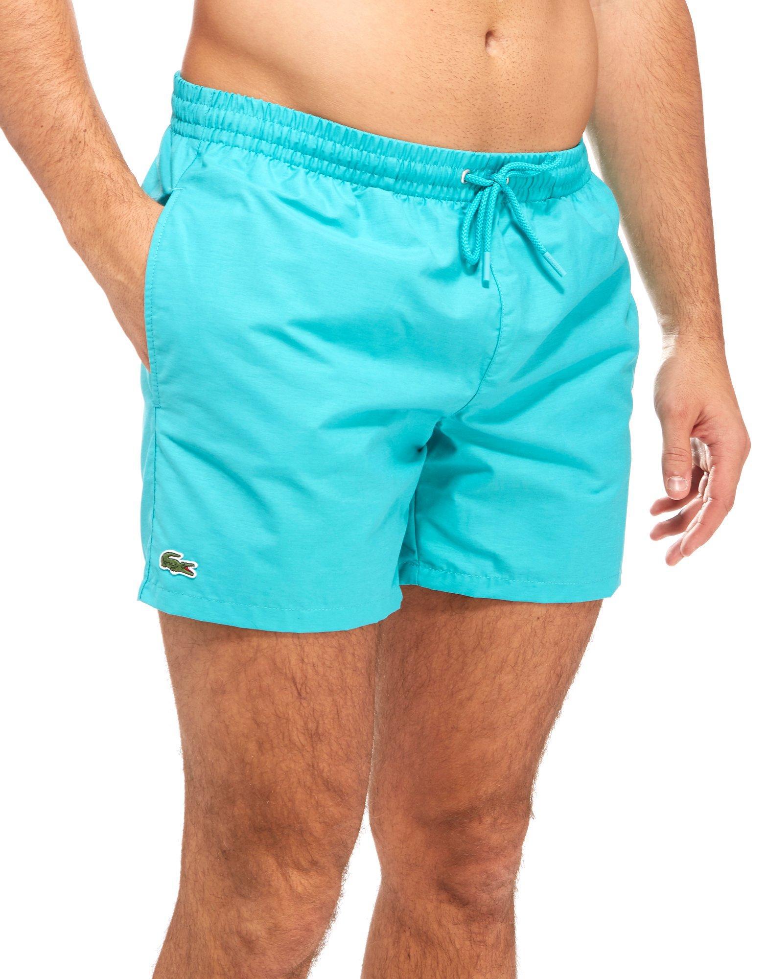 lacoste swim shorts blue