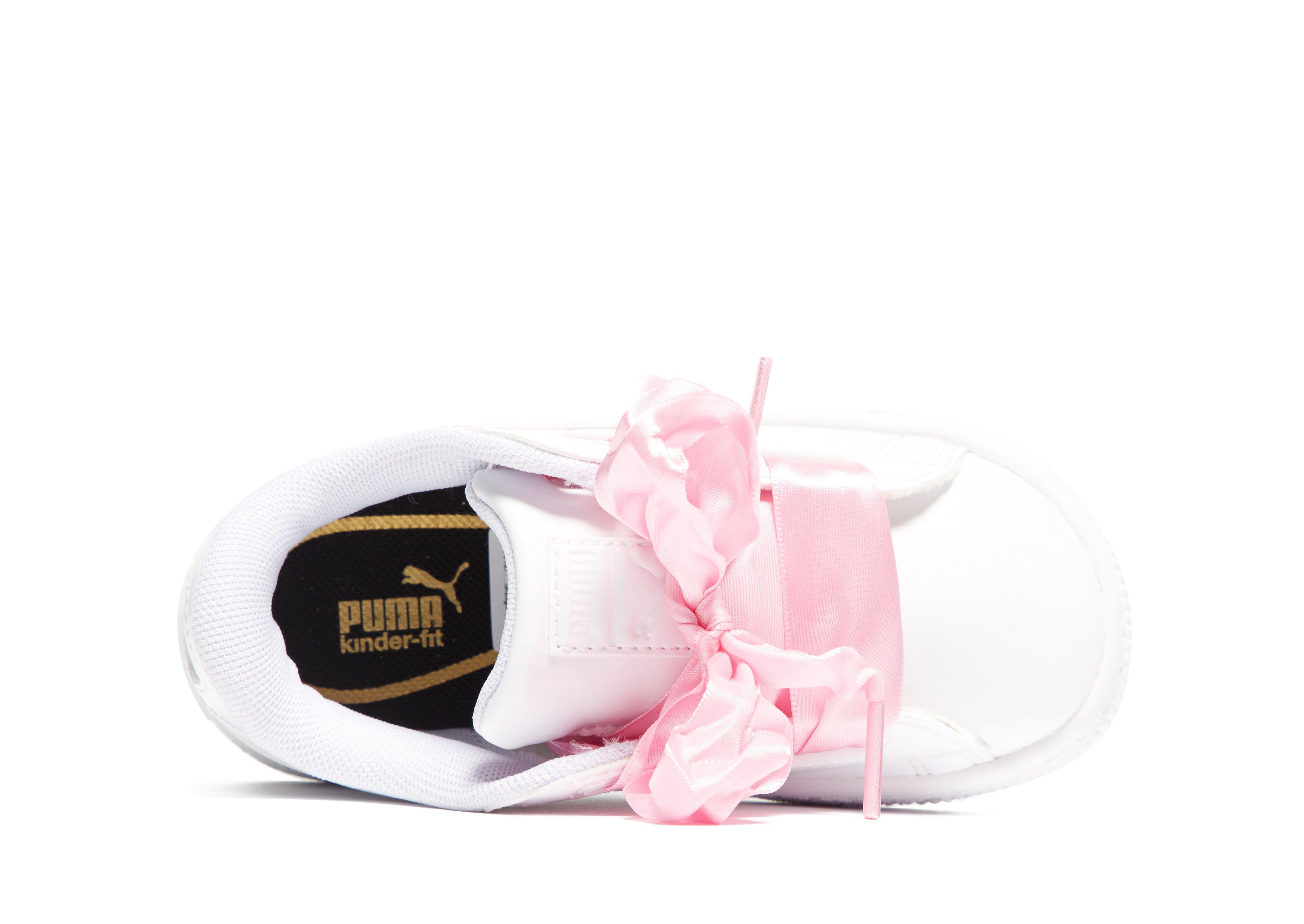 puma basket heart infant white