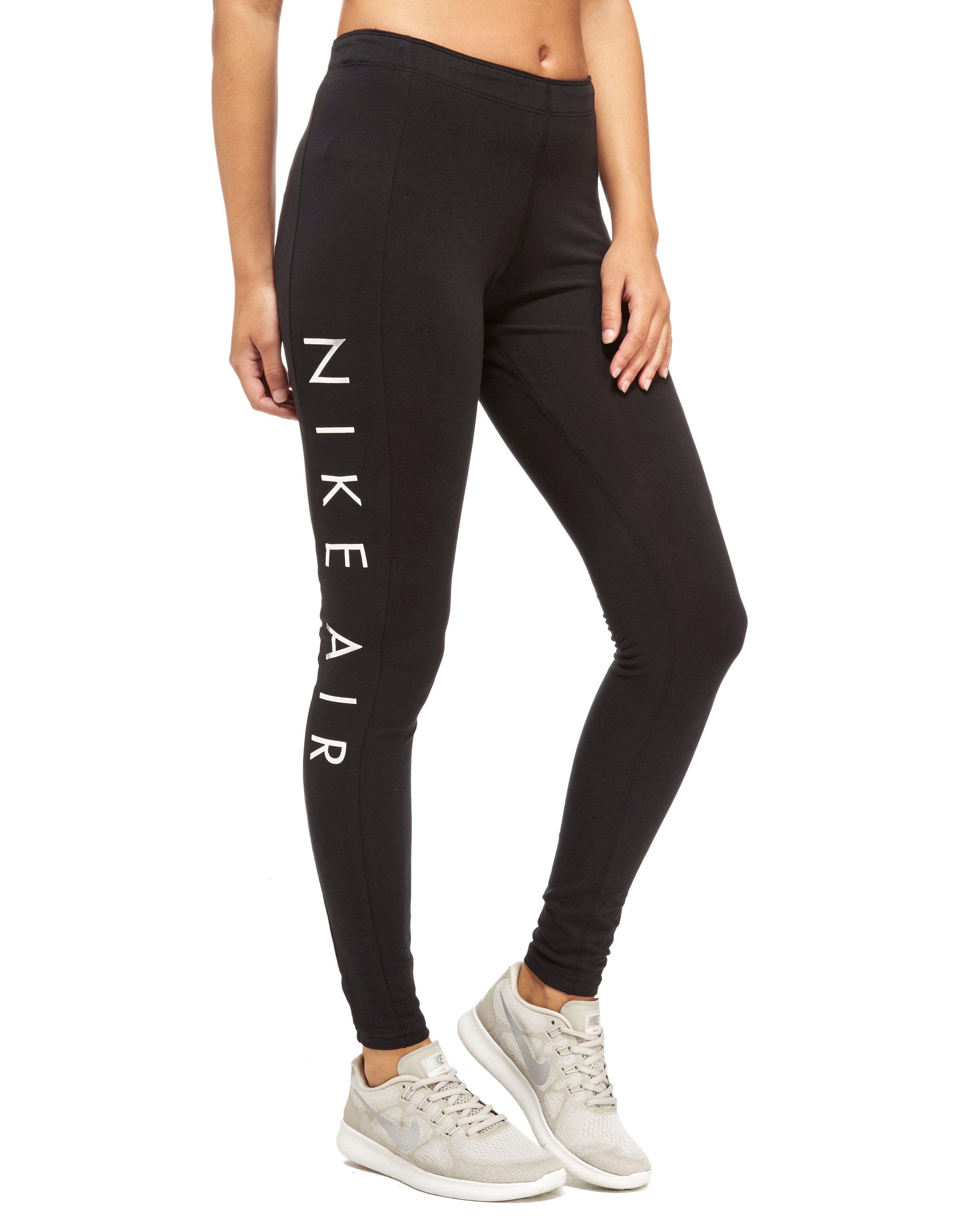 black and silver nike leggings