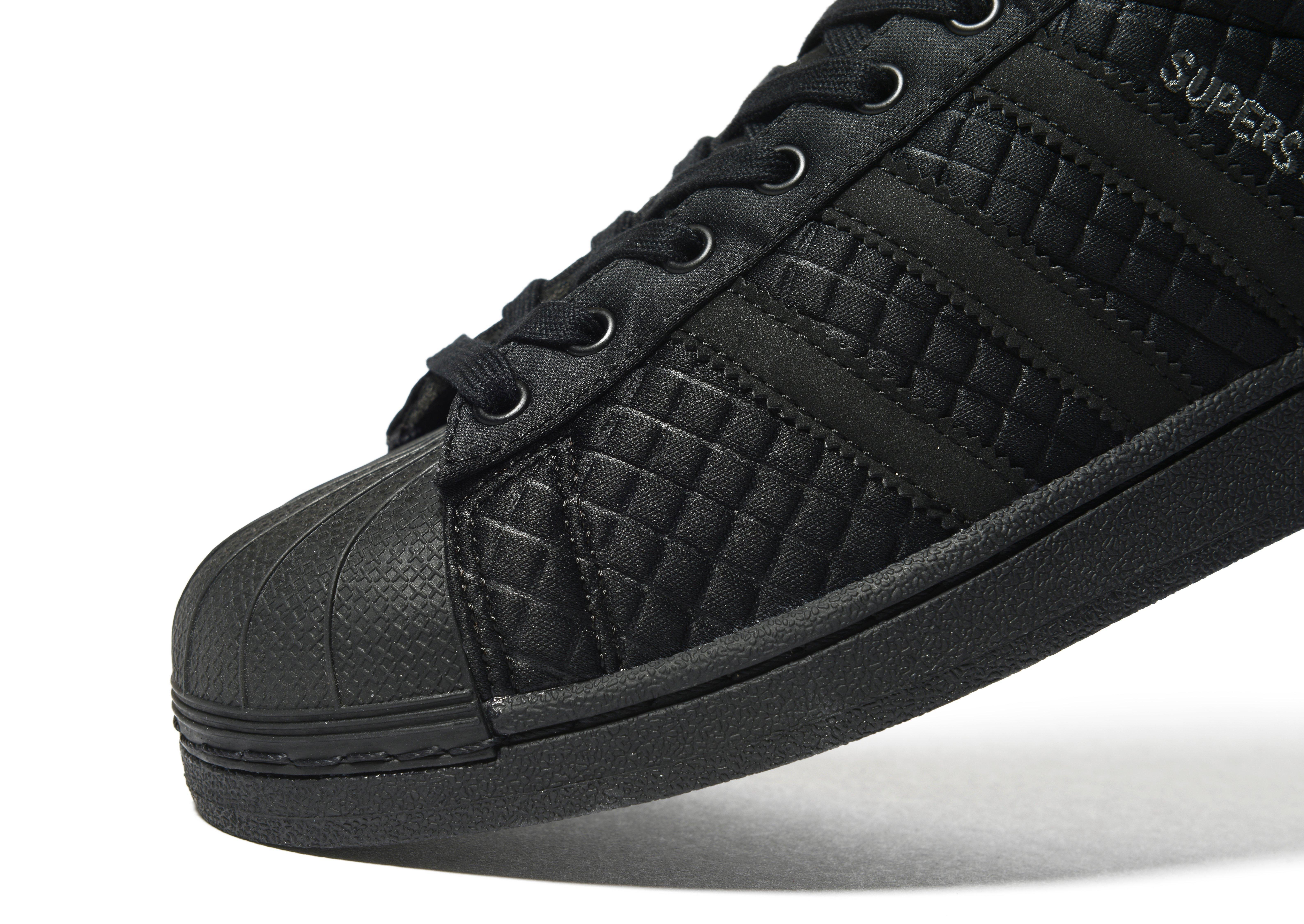adidas Originals Canvas Superstar Quilt in Black for Men - Lyst