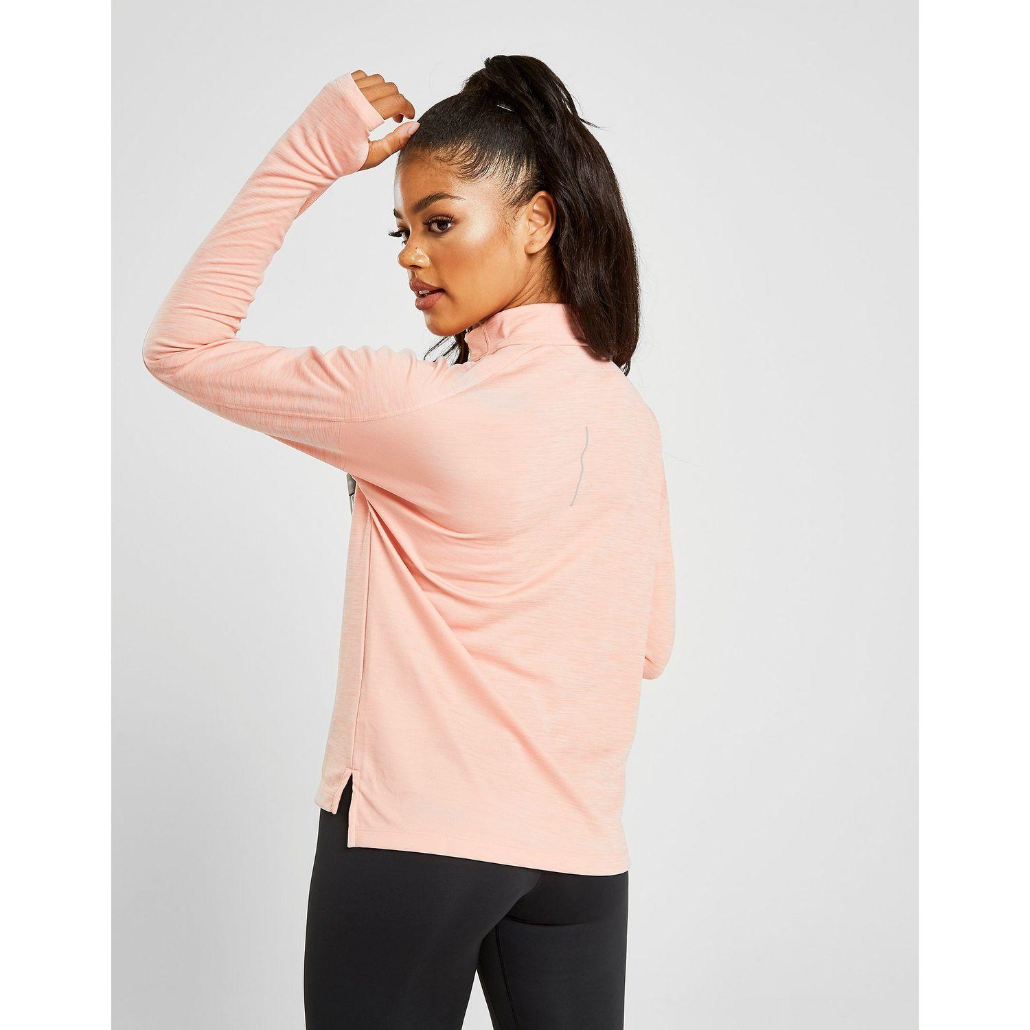 pink nike zip top