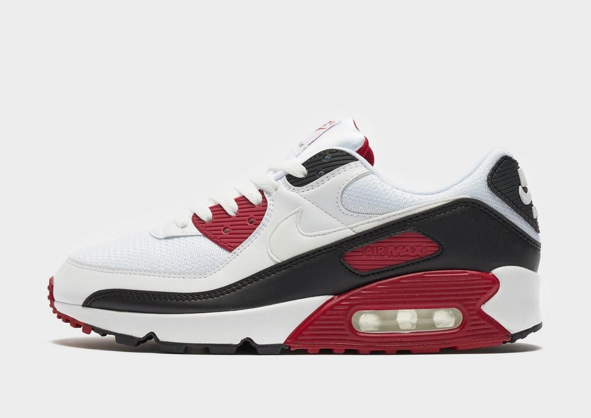 air max 90 black white red