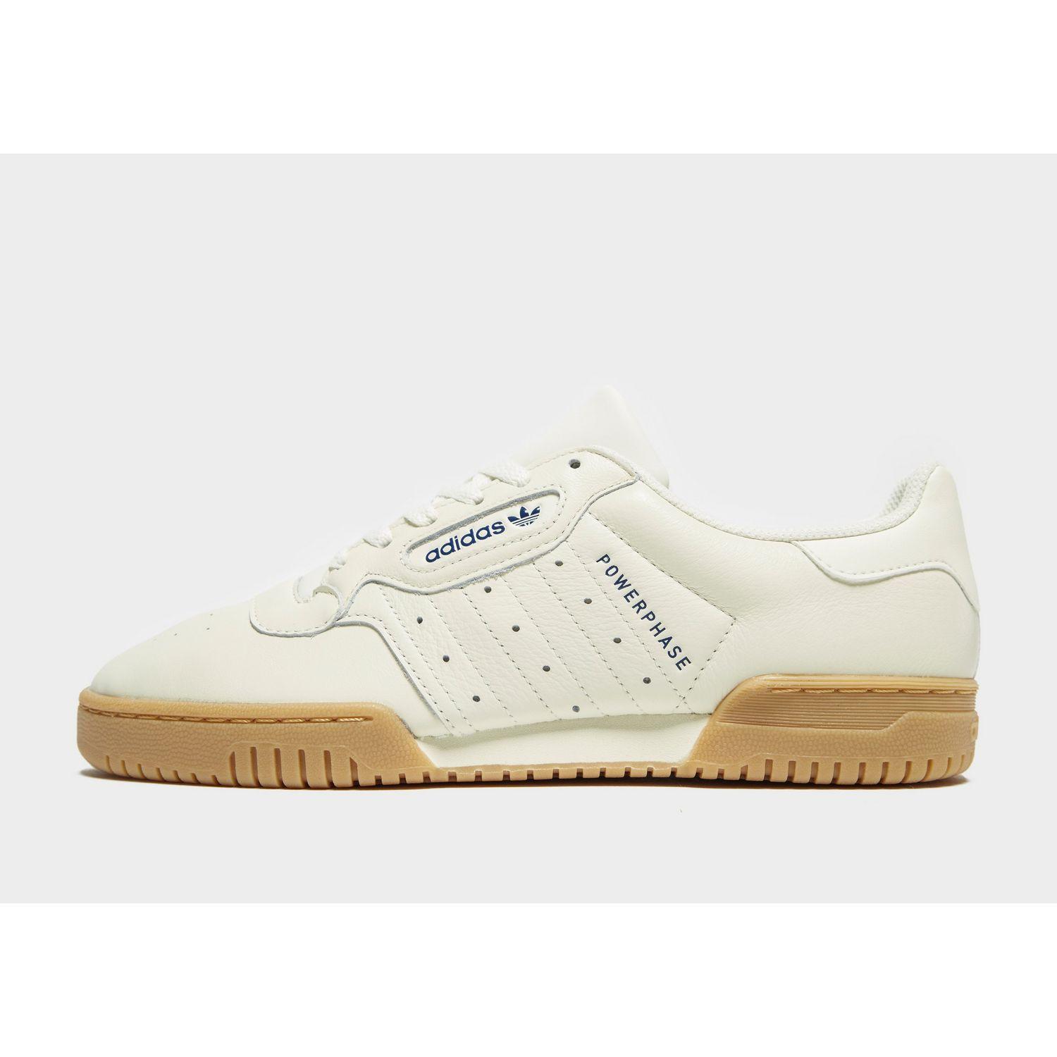 adidas originals powerphase trainers in off white leather with gum sole