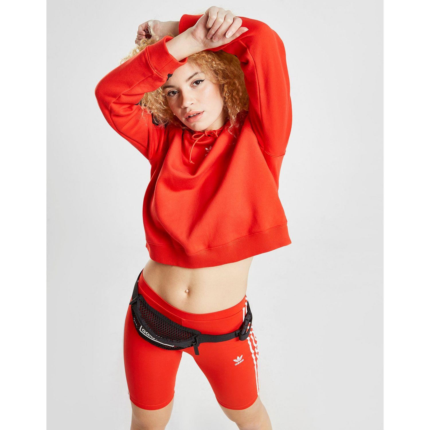 red adidas cycle shorts