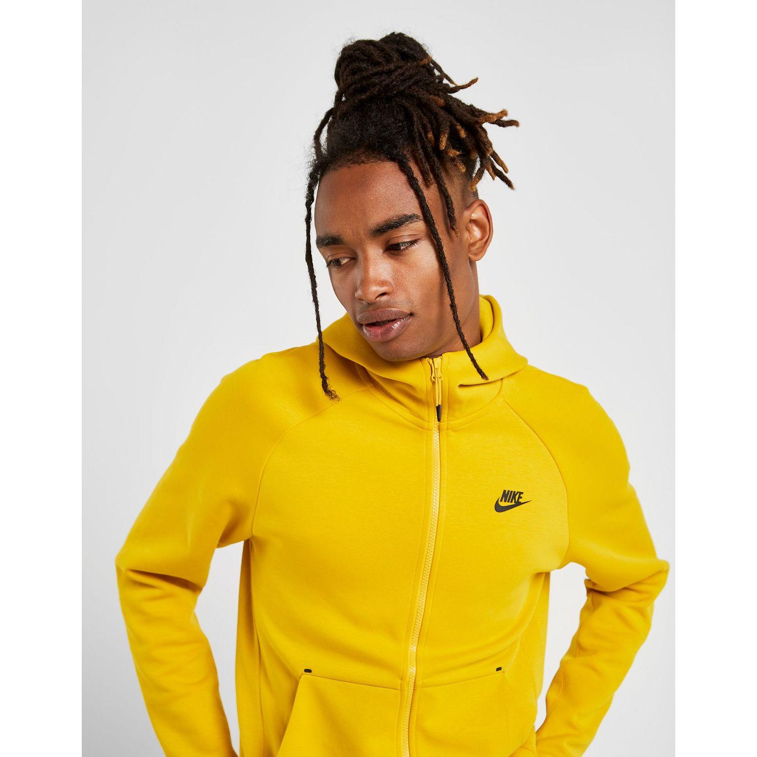 yellow nike zip hoodie