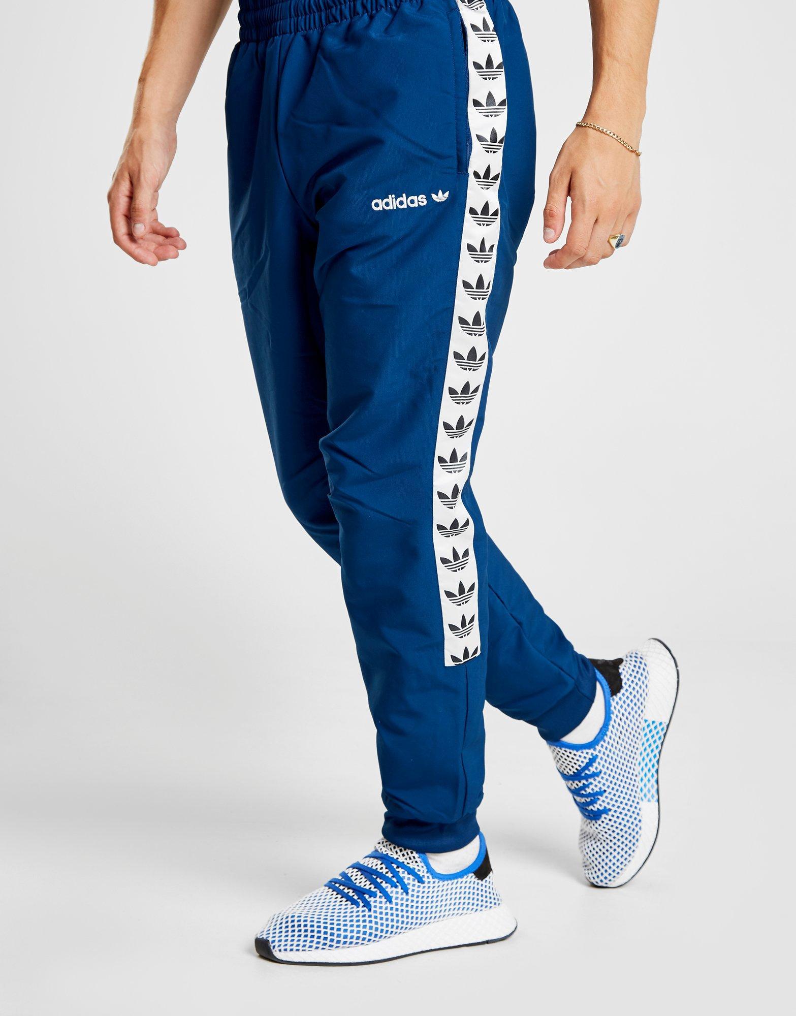 adidas Originals Synthetic Tape Woven Track Pants in Blue/White (Blue ...