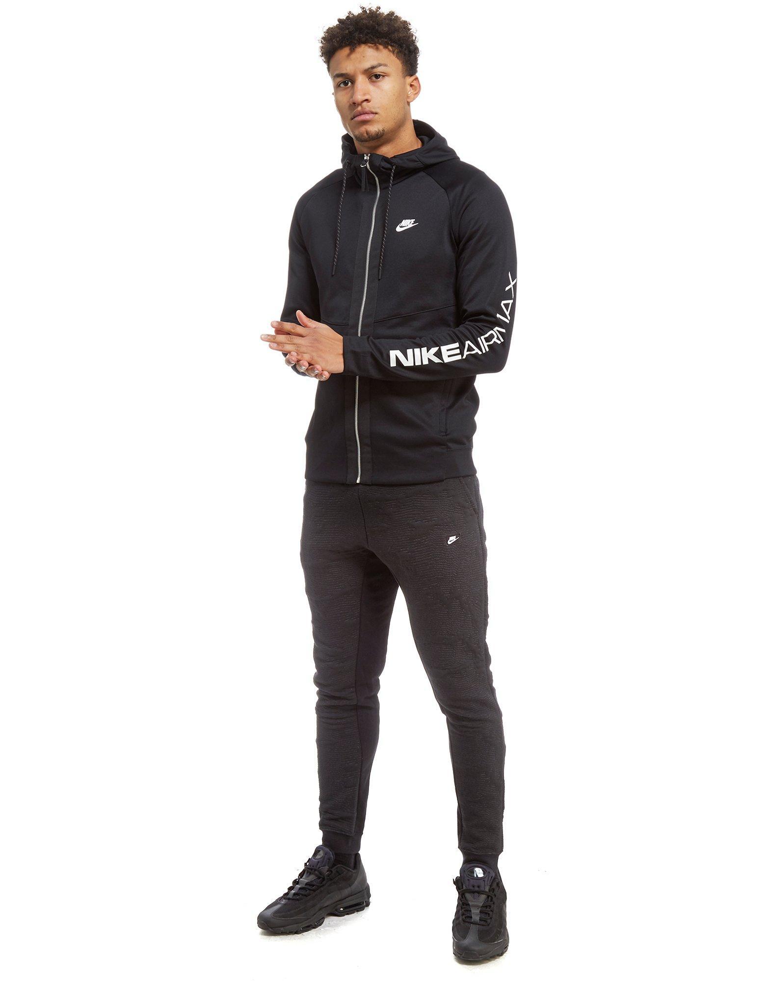 nike air max full zip hoodie black