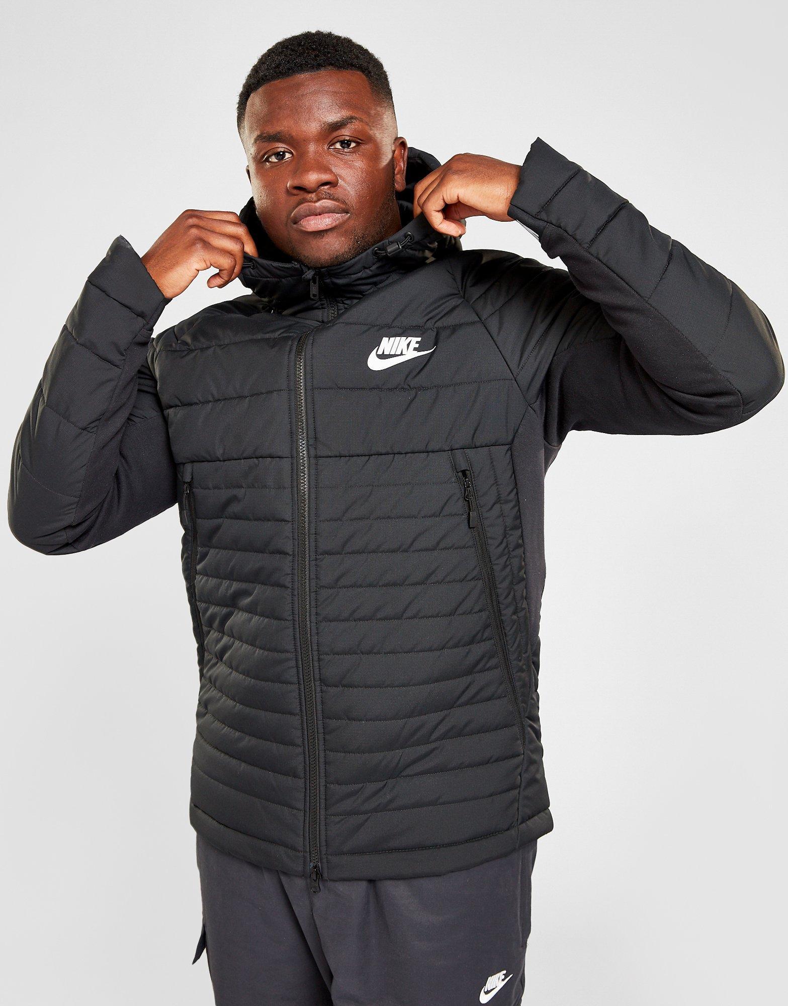 Nike Synthetic Hybrid Padded Jacket in Black for Men - Lyst