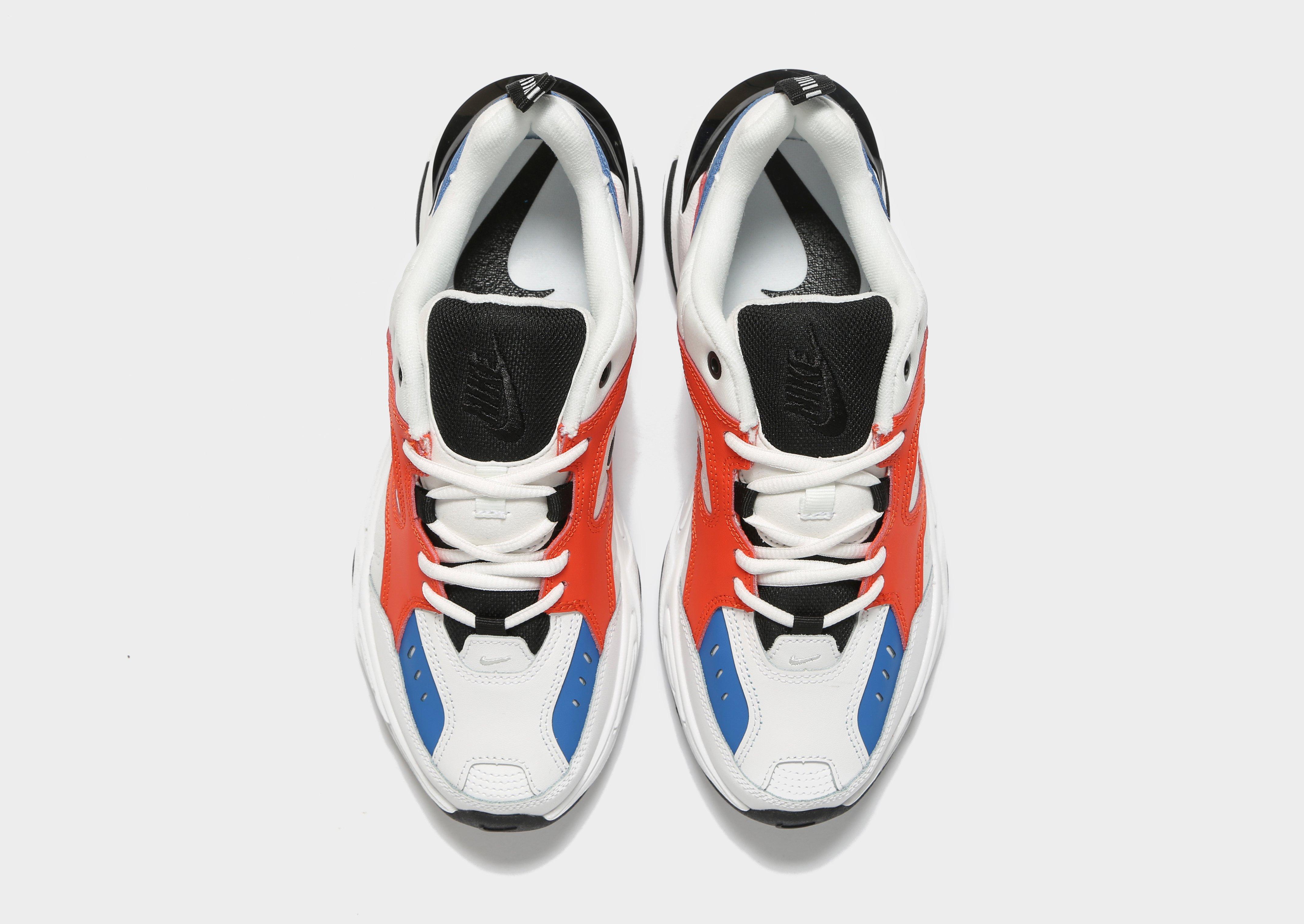 nike m2k tekno white red blue