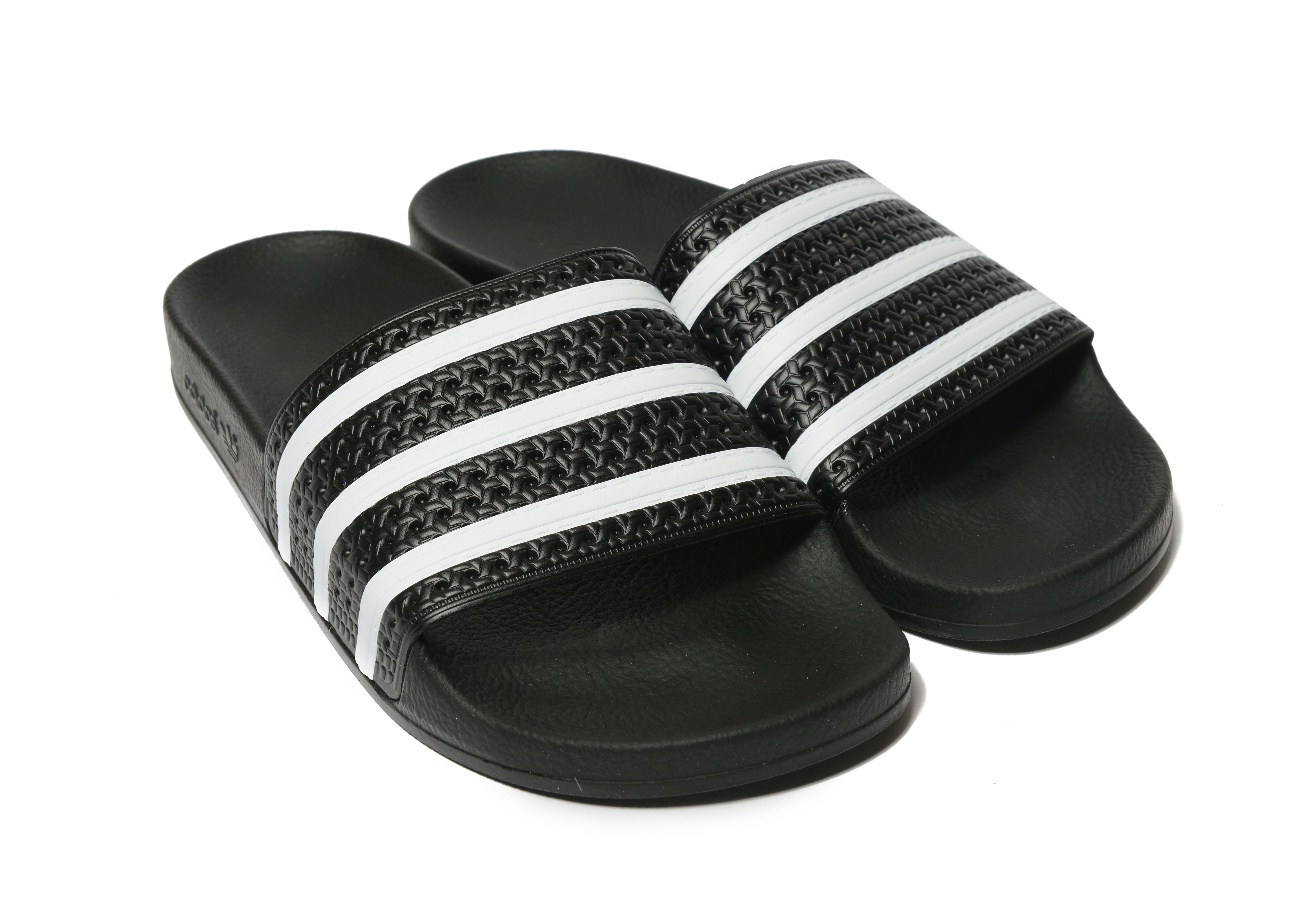 adidas adilette slides black mens