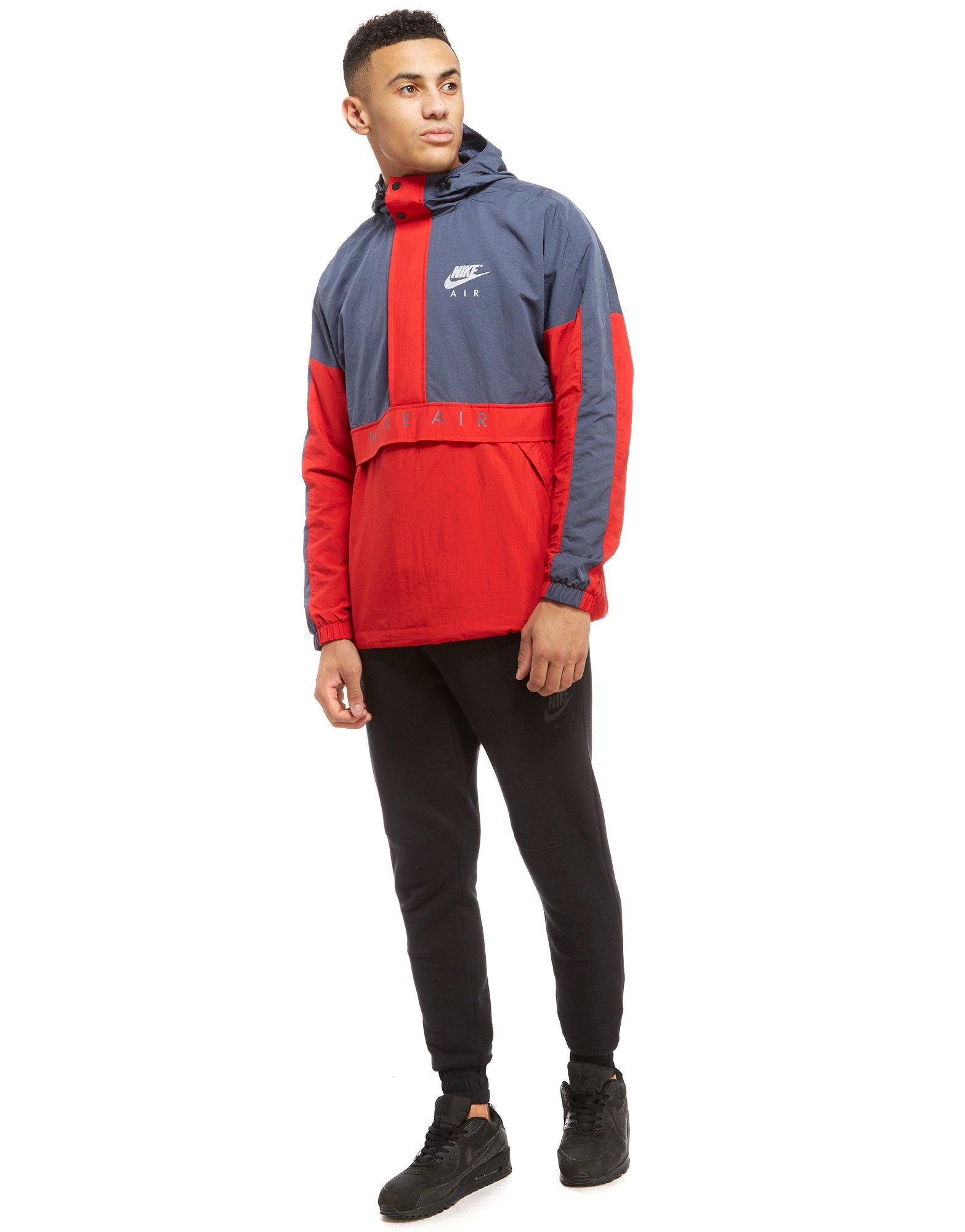 red nike half zip jacket