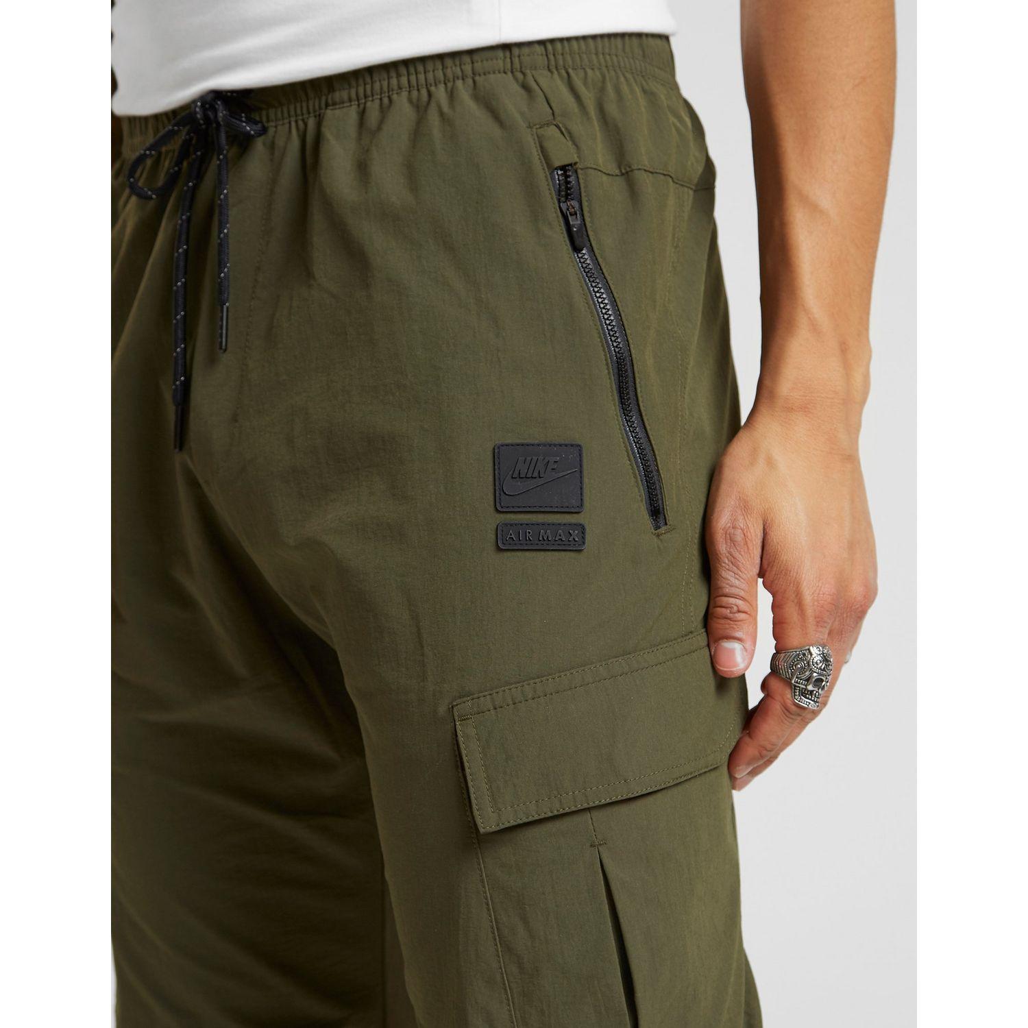 Nike Cotton Air Max Cargo Track Pants in Green for Men - Lyst