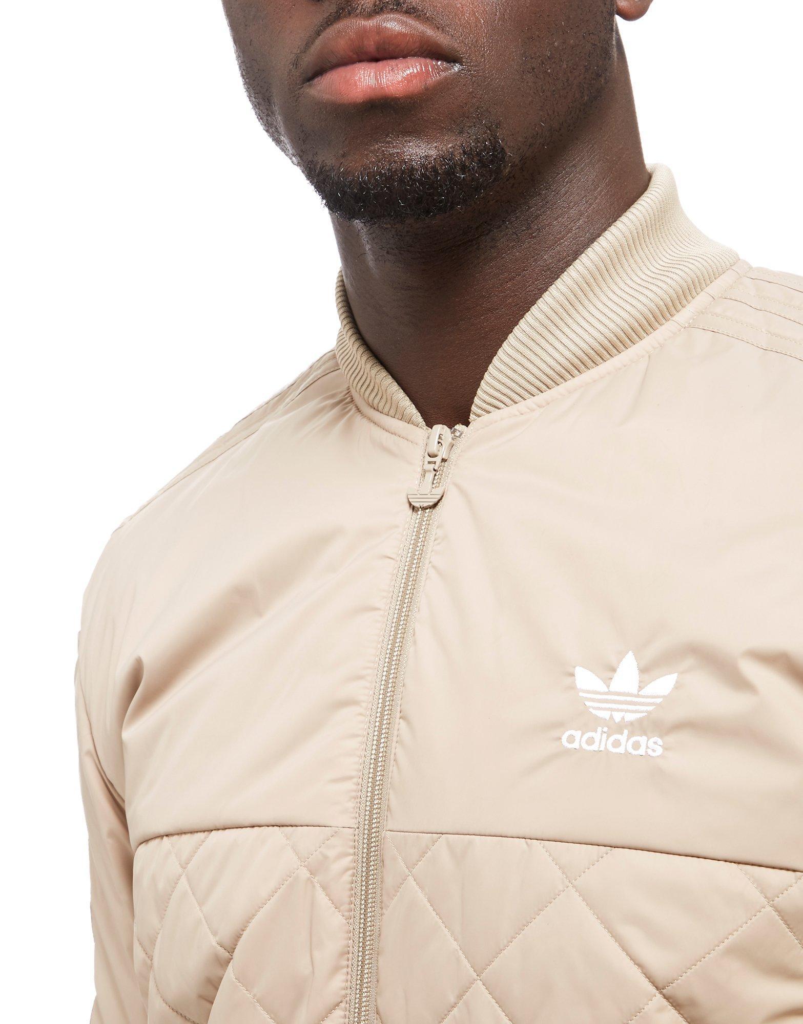 adidas quilted bomber jacket mens