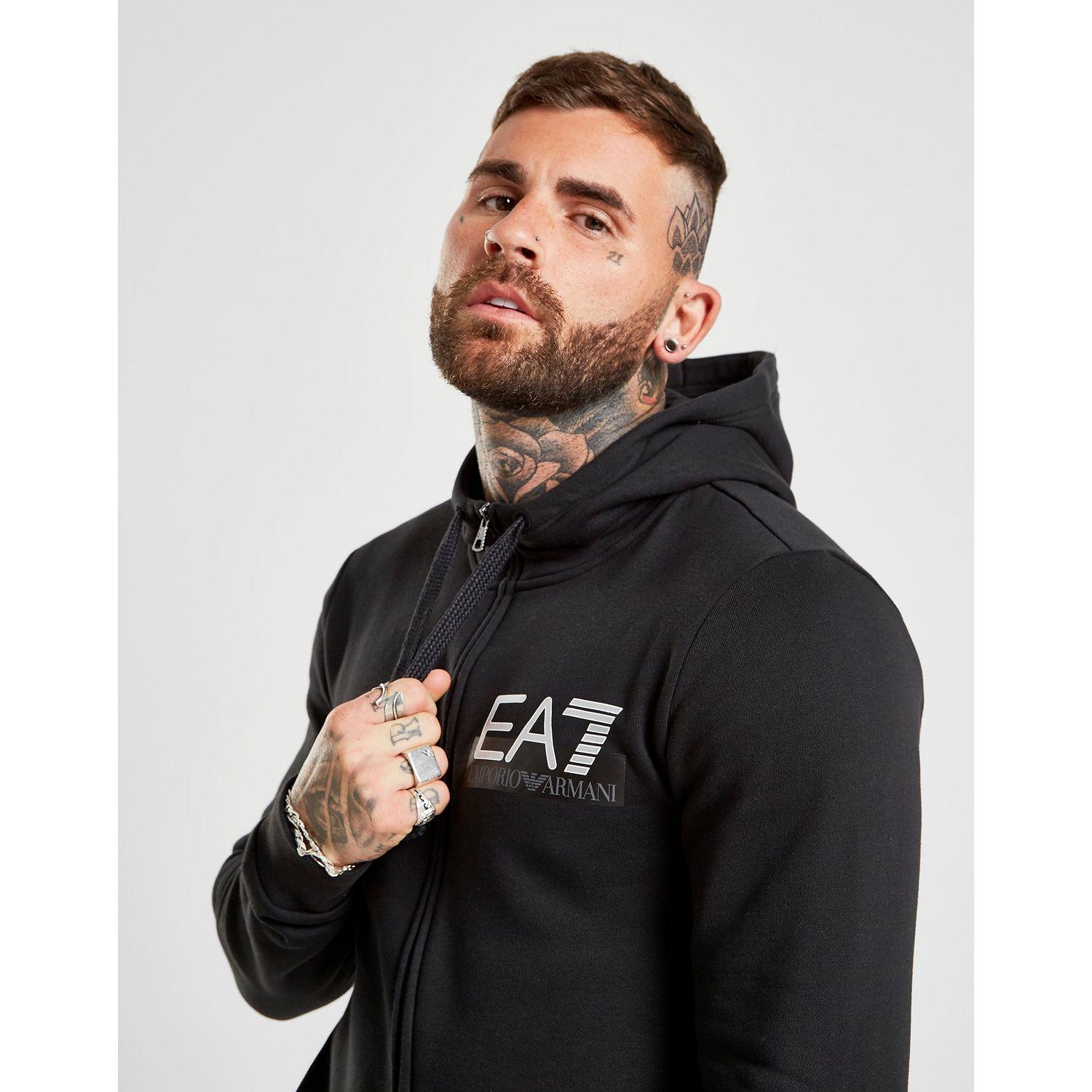 emporio armani ea7 visibility logo full zip fleece tracksuit