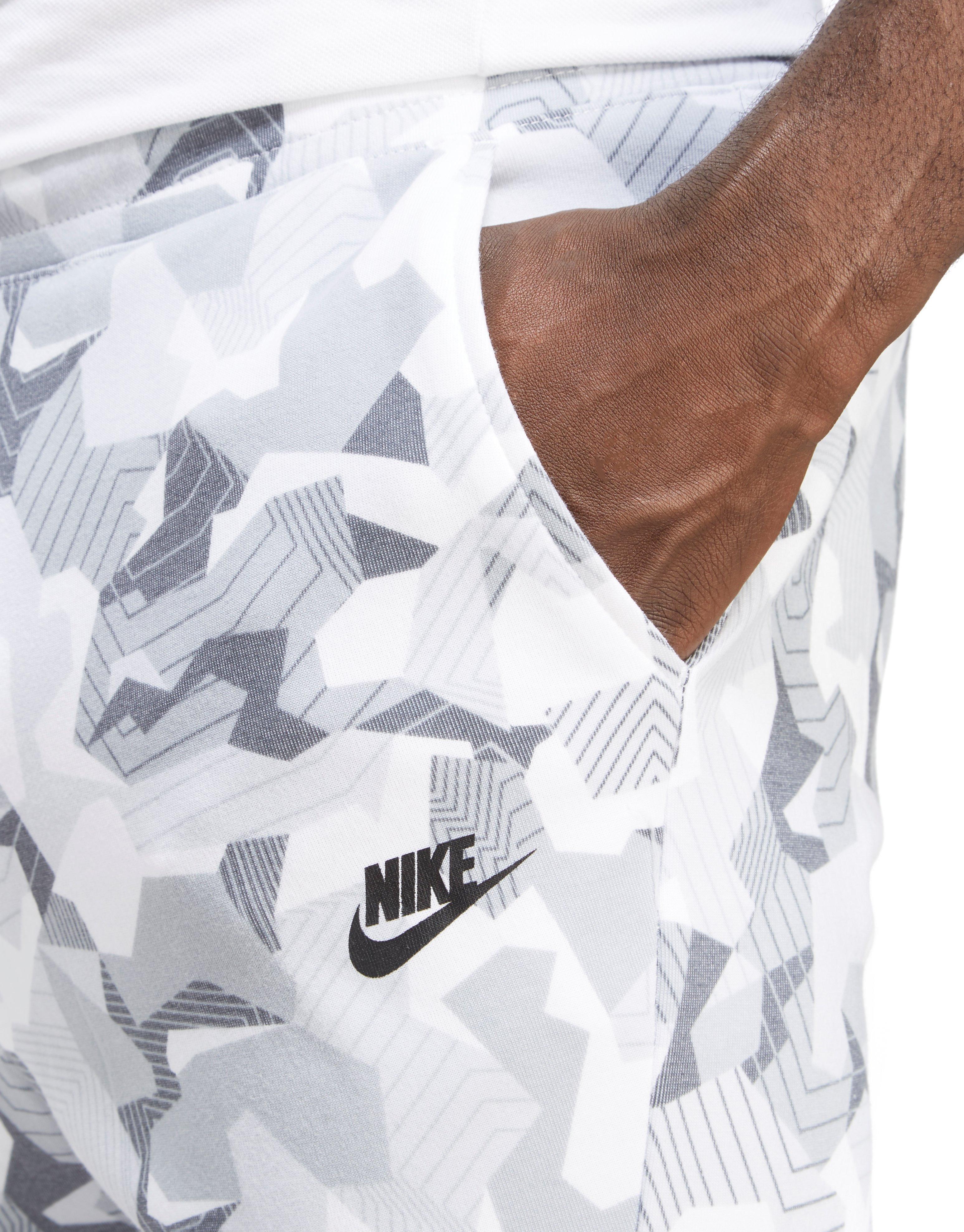 Nike Tech Fleece Camouflage Pants in White for Men - Lyst