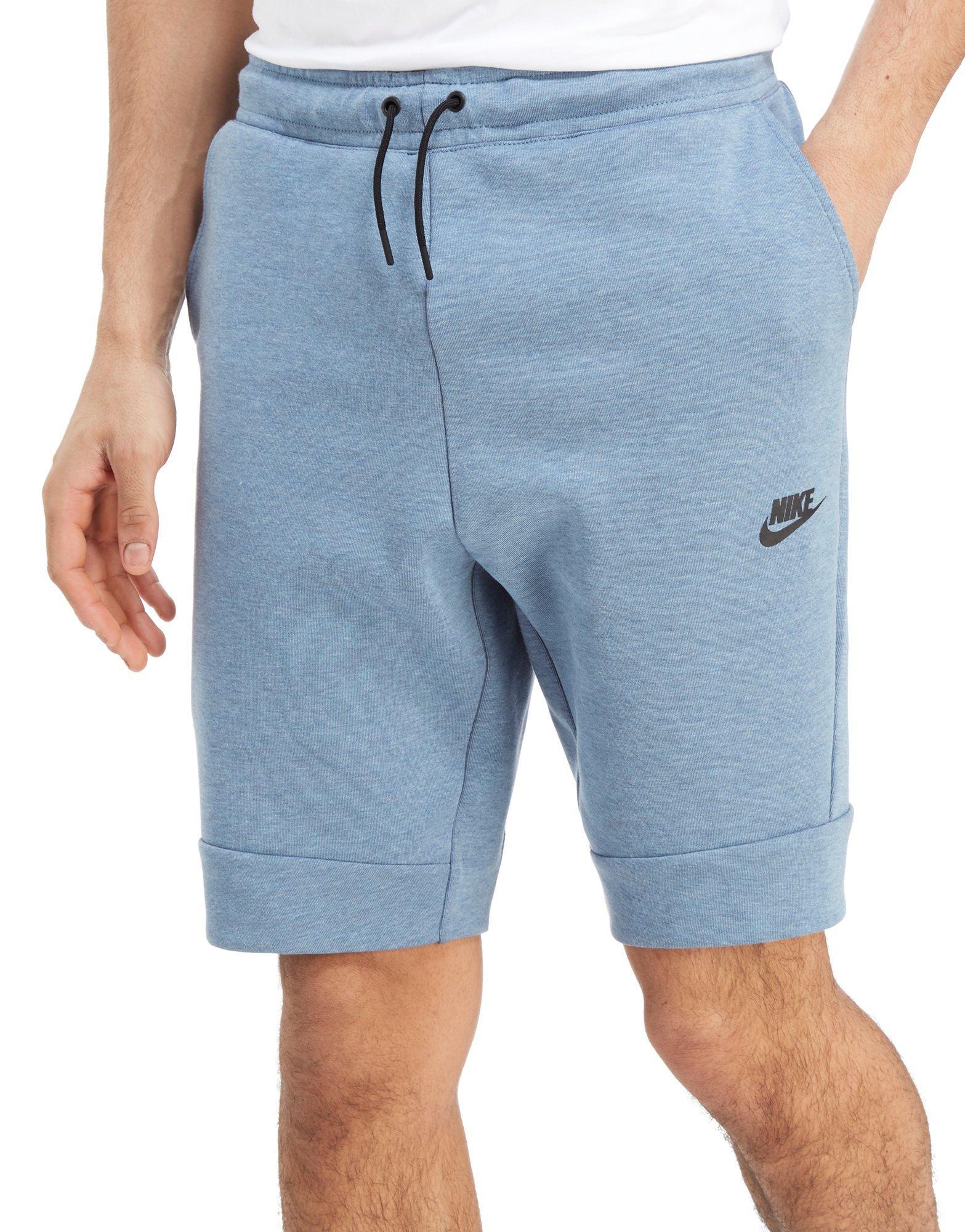 buy \u003e nike tech shorts blue, Up to 71% OFF