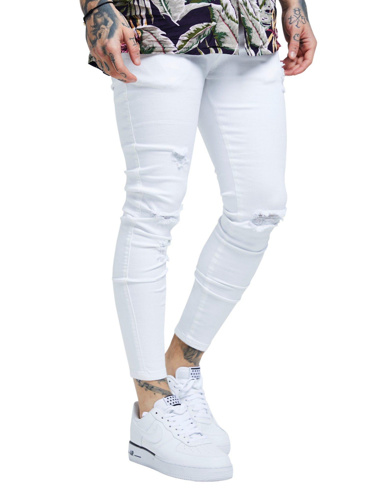siksilk white jeans