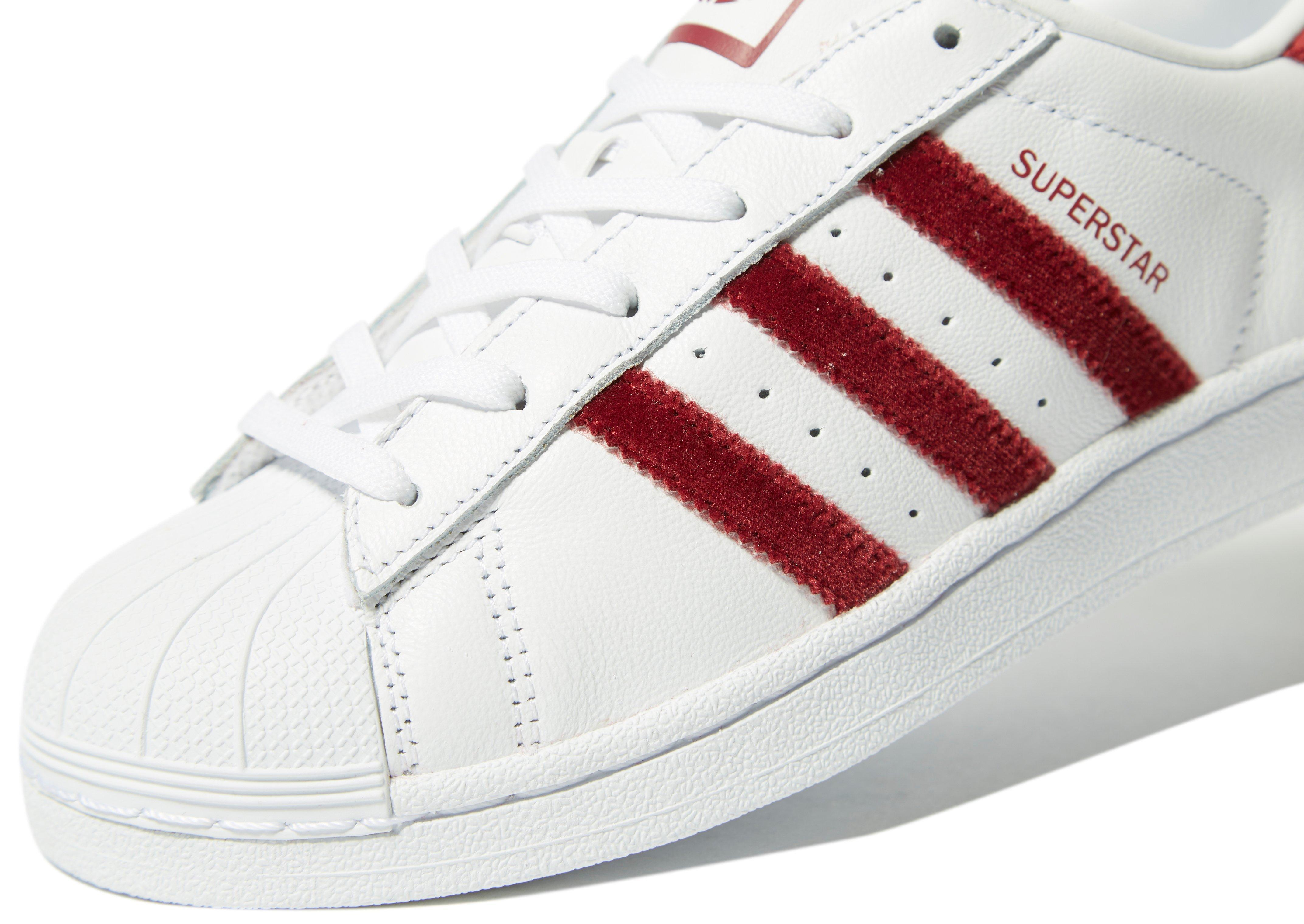 adidas superstar velvet red