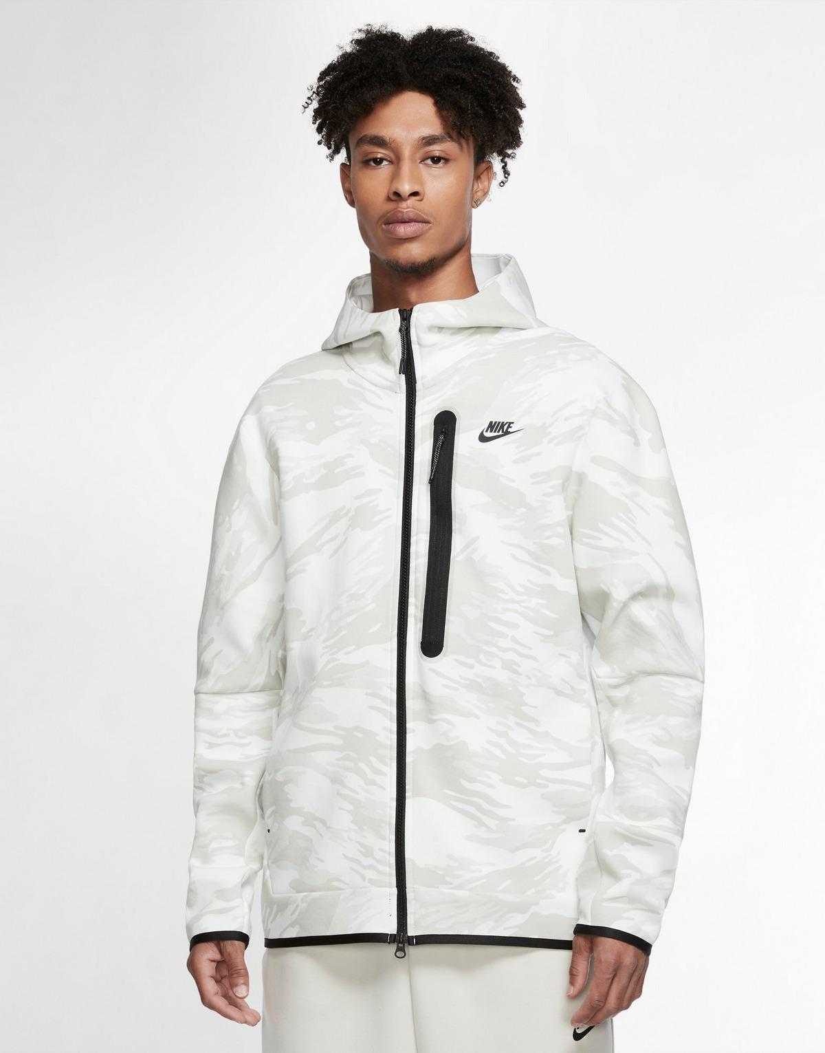 Nike Sportswear Tech Fleece Men's Full-zip Camo Hoodie in White for Men |  Lyst UK