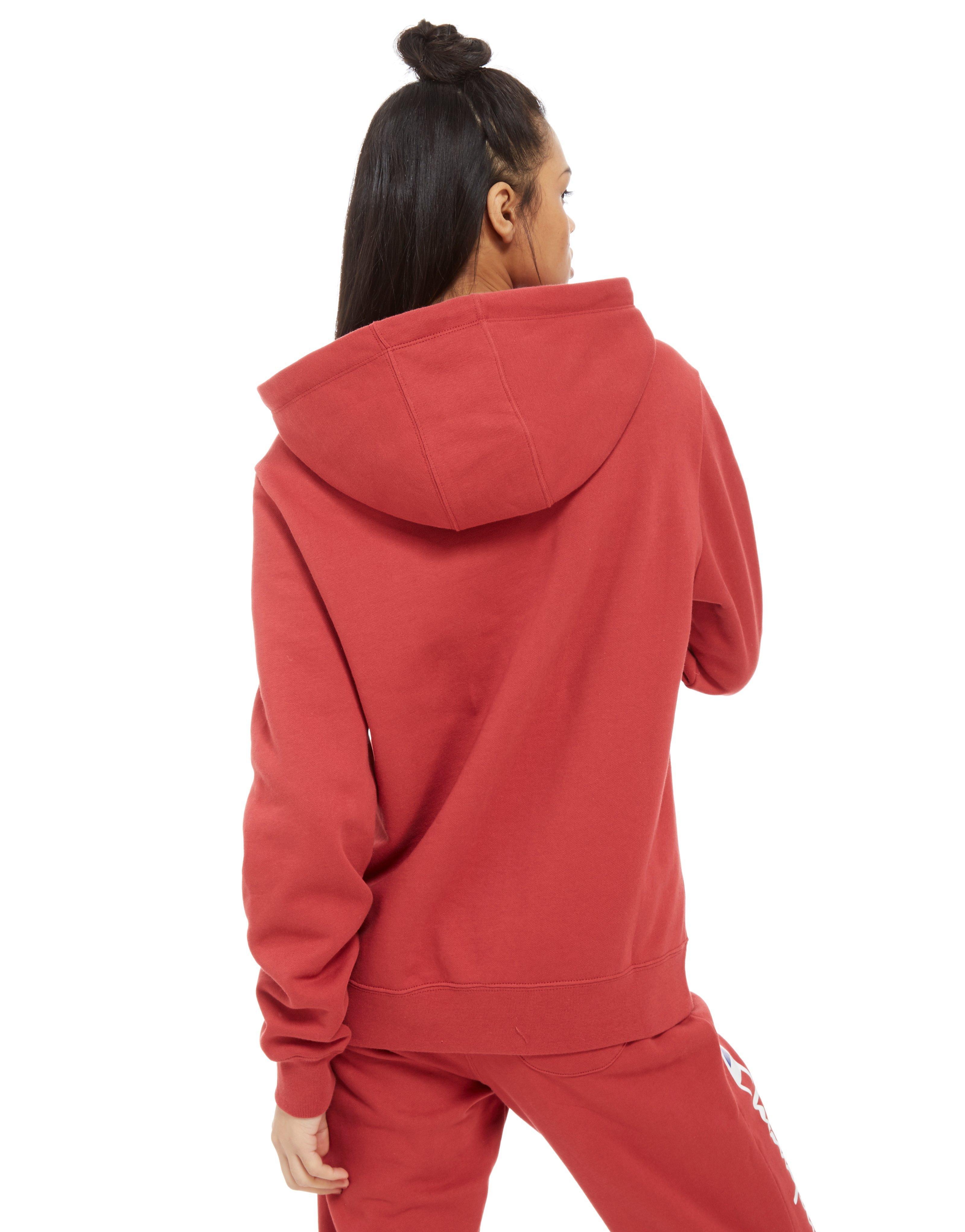 red champion sweatshirt womens
