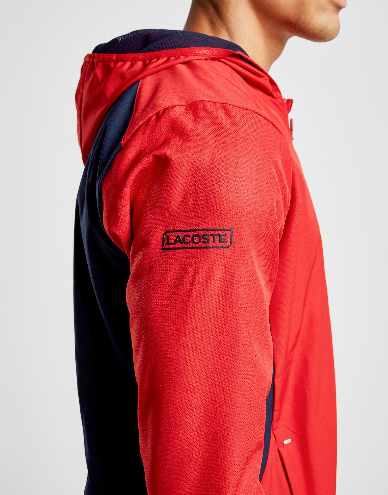 lacoste tracksuit red