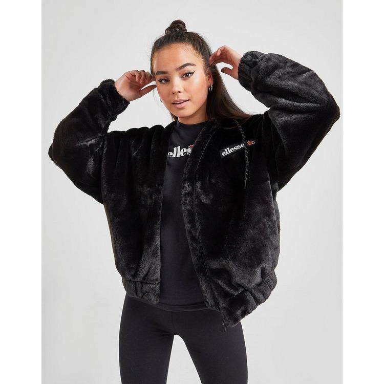 ellesse faux fur hoodie